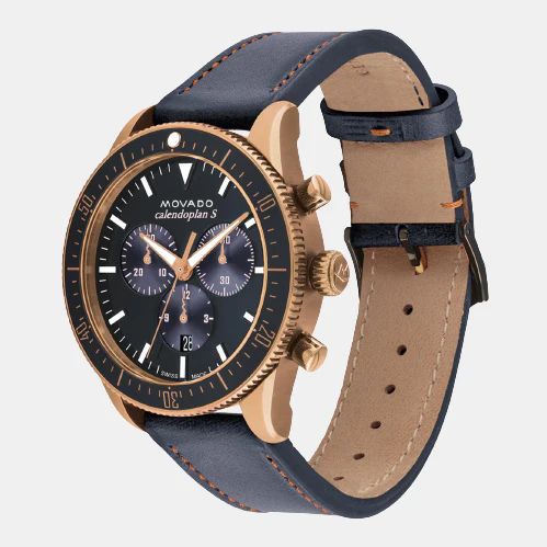 Heritage Men Quartz Grey Dial Chronograph Leather Watch 3650168 - Image 3