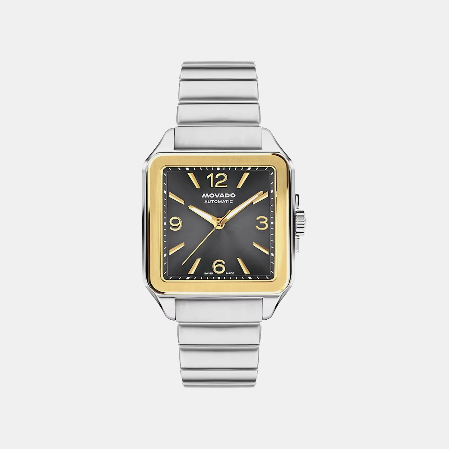 Men Automatic Grey Dial Analog Stainless Steel Watch 3650257