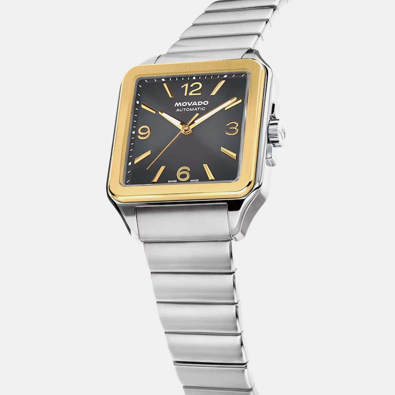 Men Automatic Grey Dial Analog Stainless Steel Watch 3650257 - Image 2