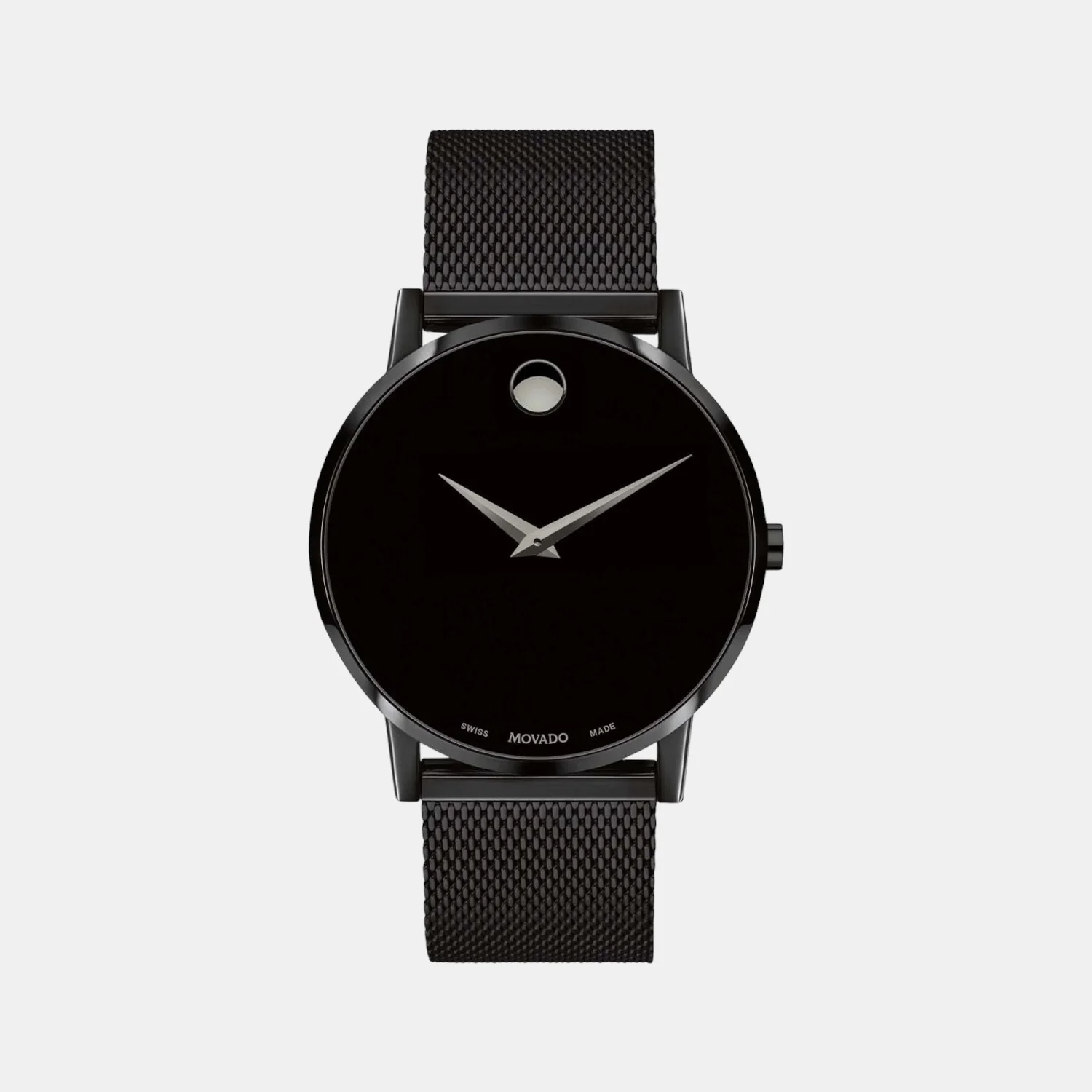 Museum Classic Men Quartz Black Dial Analog Stainless Steel Watch 607395