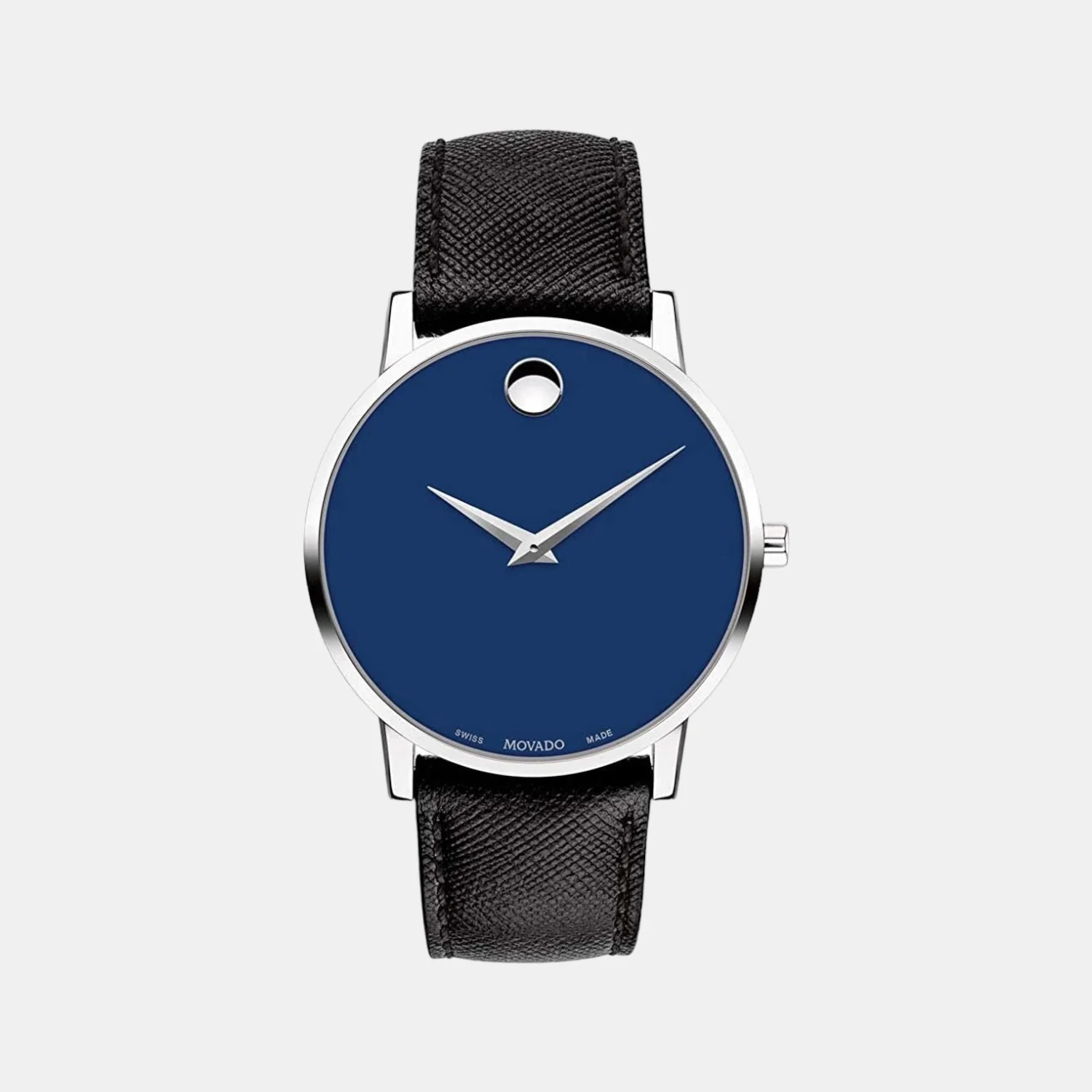 Museum Classic Men Quartz Blue Dial Analog Leather Watch 607197