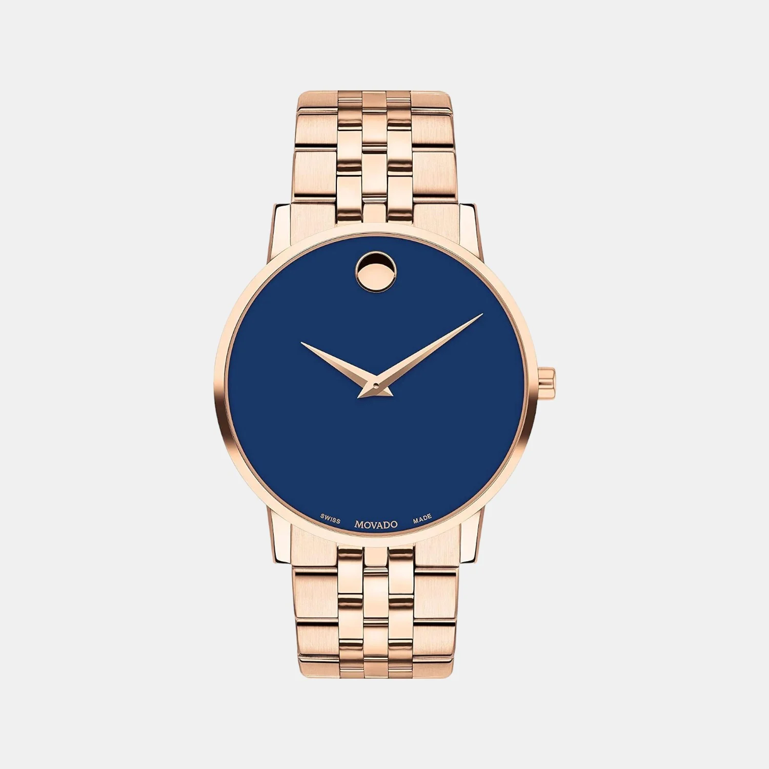 Museum Classic Men Quartz Blue Dial Analog Stainless Steel Watch 607353