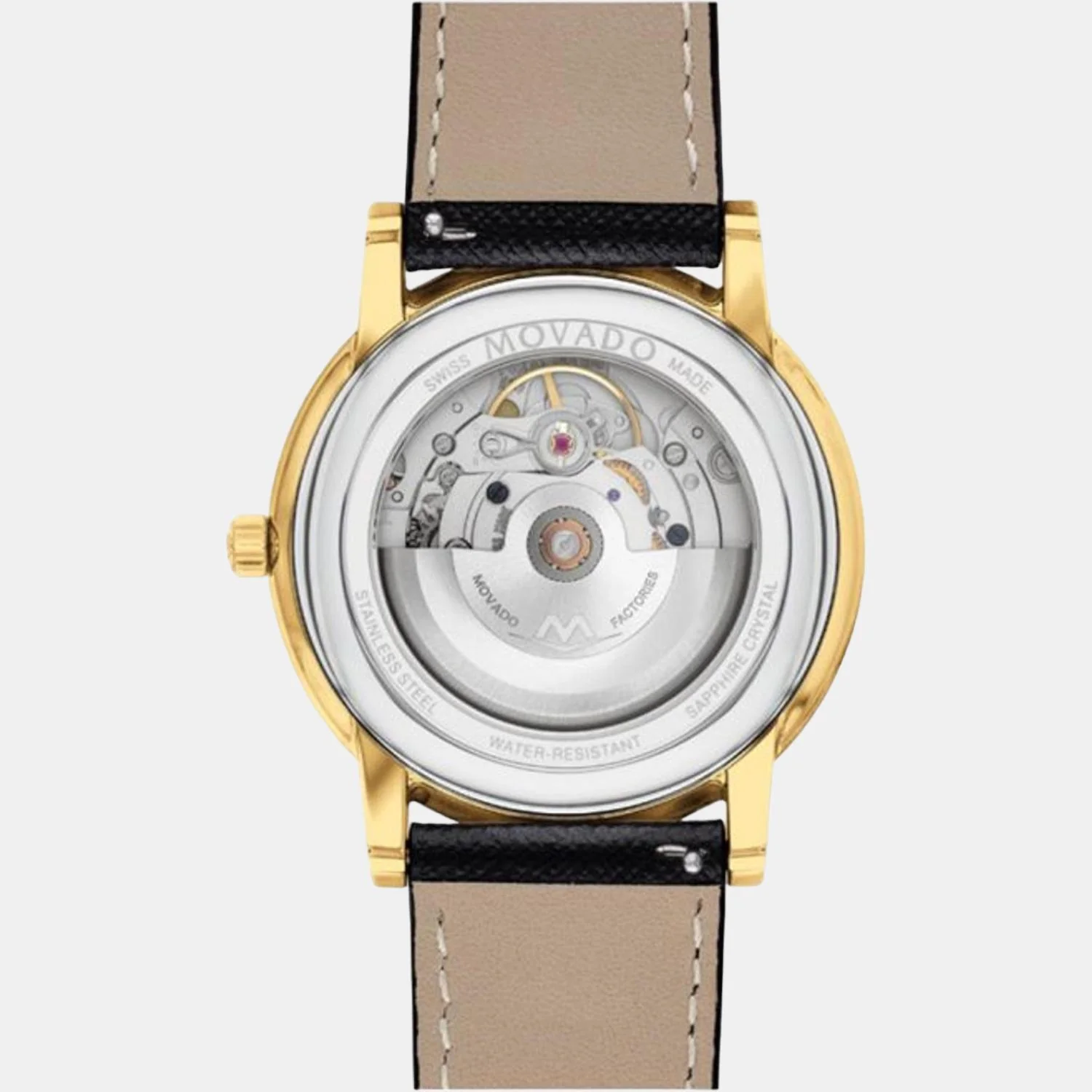 Museum Men Quartz Black Dial Analog Leather Watch 607566 - Image 3
