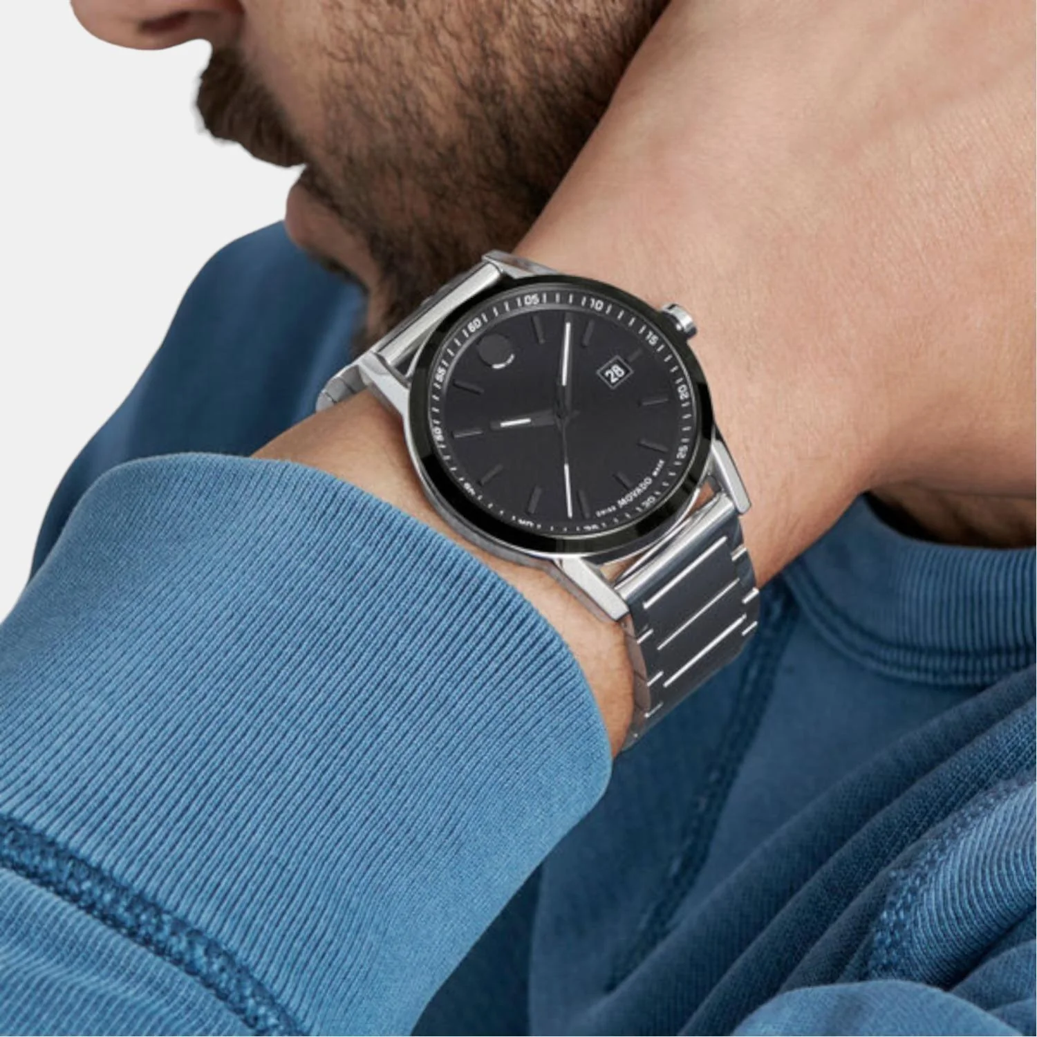 Museum Men Quartz Black Dial Analog Stainless Steel Watch 607557 - Image 4