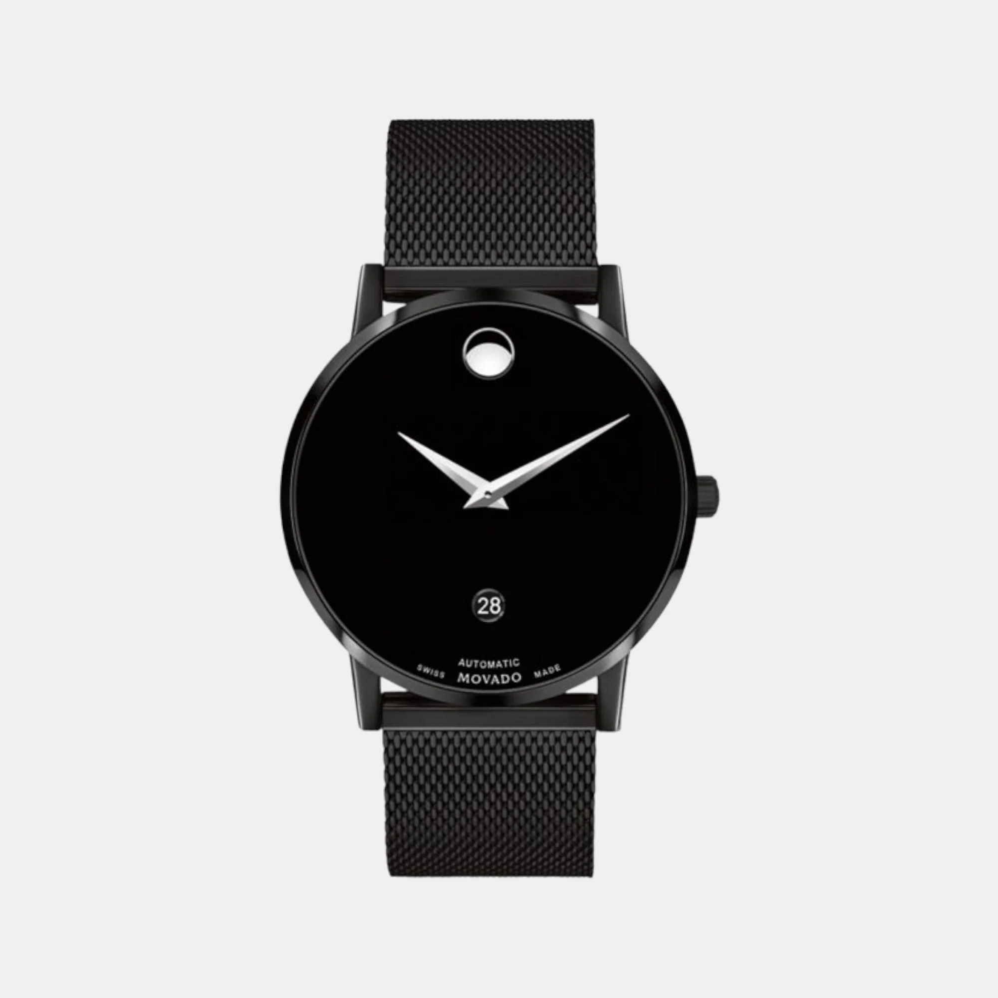 Museum Men Quartz Black Dial Analog Stainless Steel Watch 607568