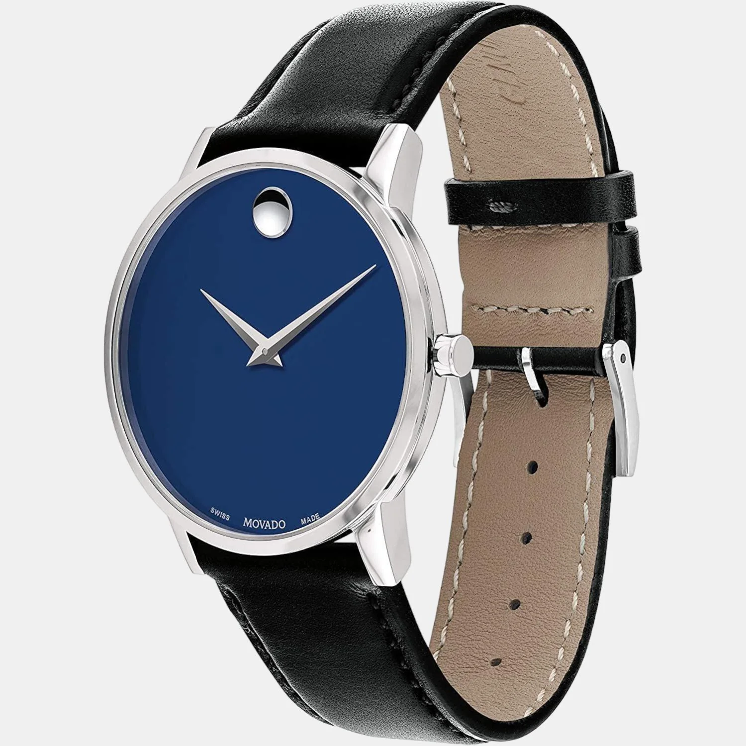 Museum Men Quartz Blue Dial Analog Leather Watch 607270 - Image 2