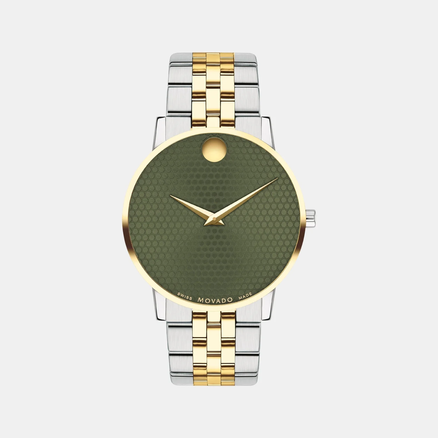 Museum Men Quartz Green Dial Analog Stainless Steel Watch 607849
