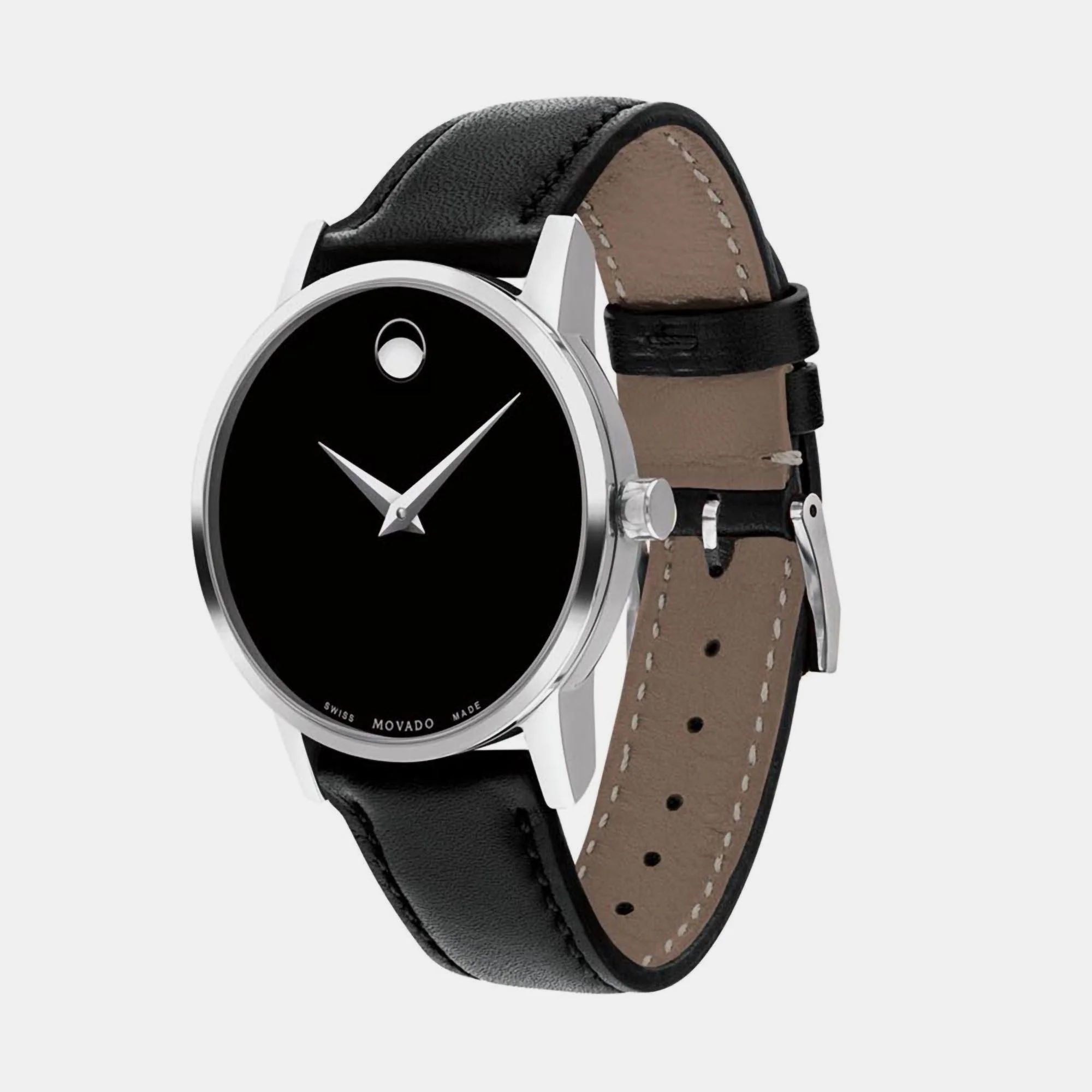 Museum Women Quartz Black Dial Analog Leather Watch 607274 - Image 2