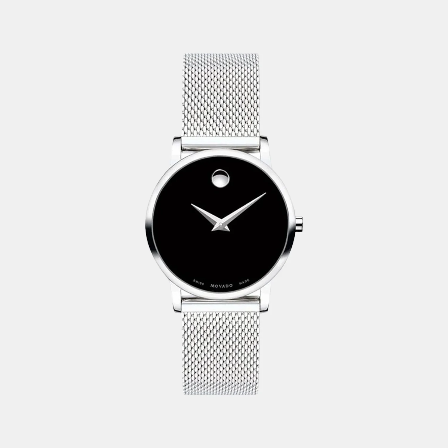 Museum Women Quartz Black Dial Analog Stainless Steel Watch 607220