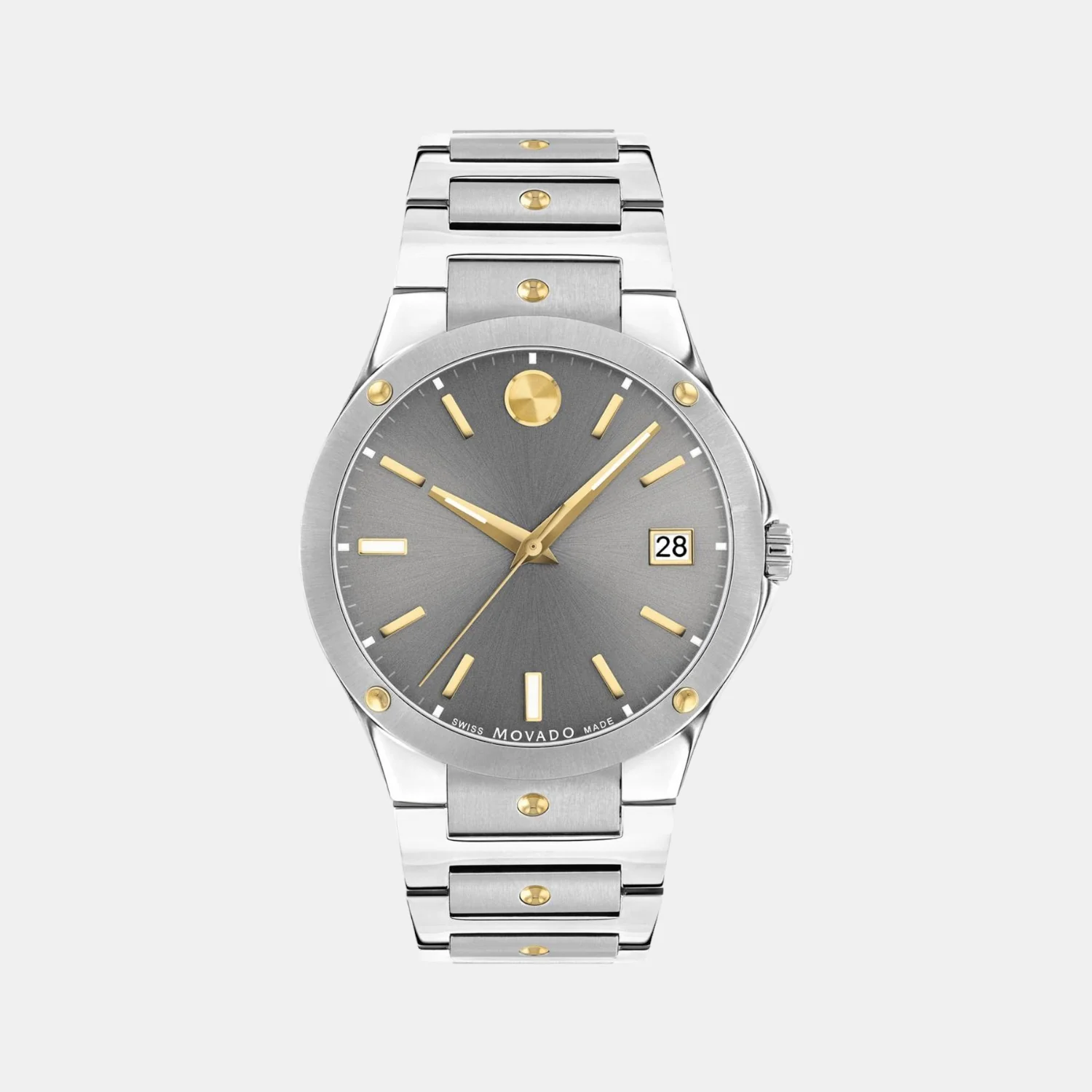 Se Men Quartz Grey Dial Analog Stainless Steel Watch 607514