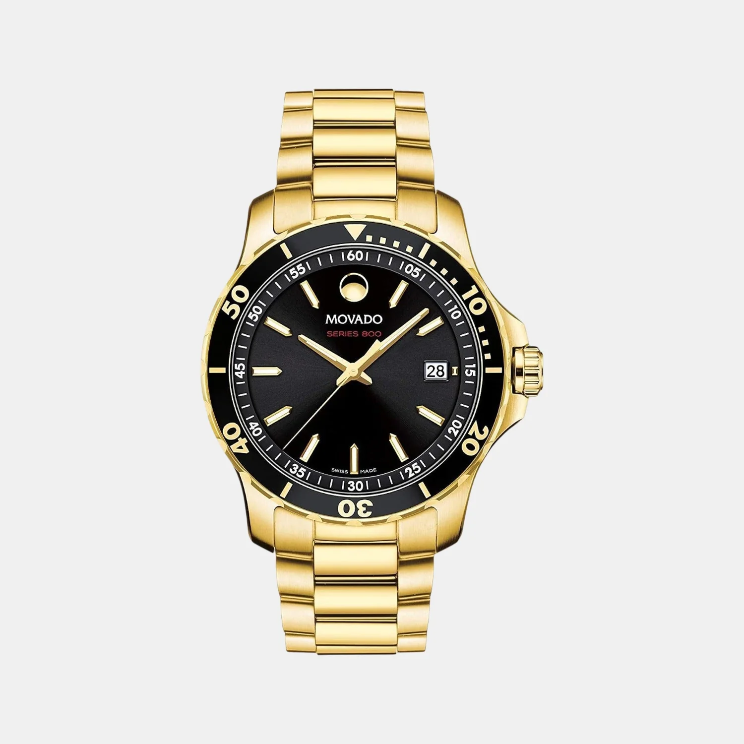 Series 800 Men Quartz Black Dial Analog Stainless Steel Watch 2600145