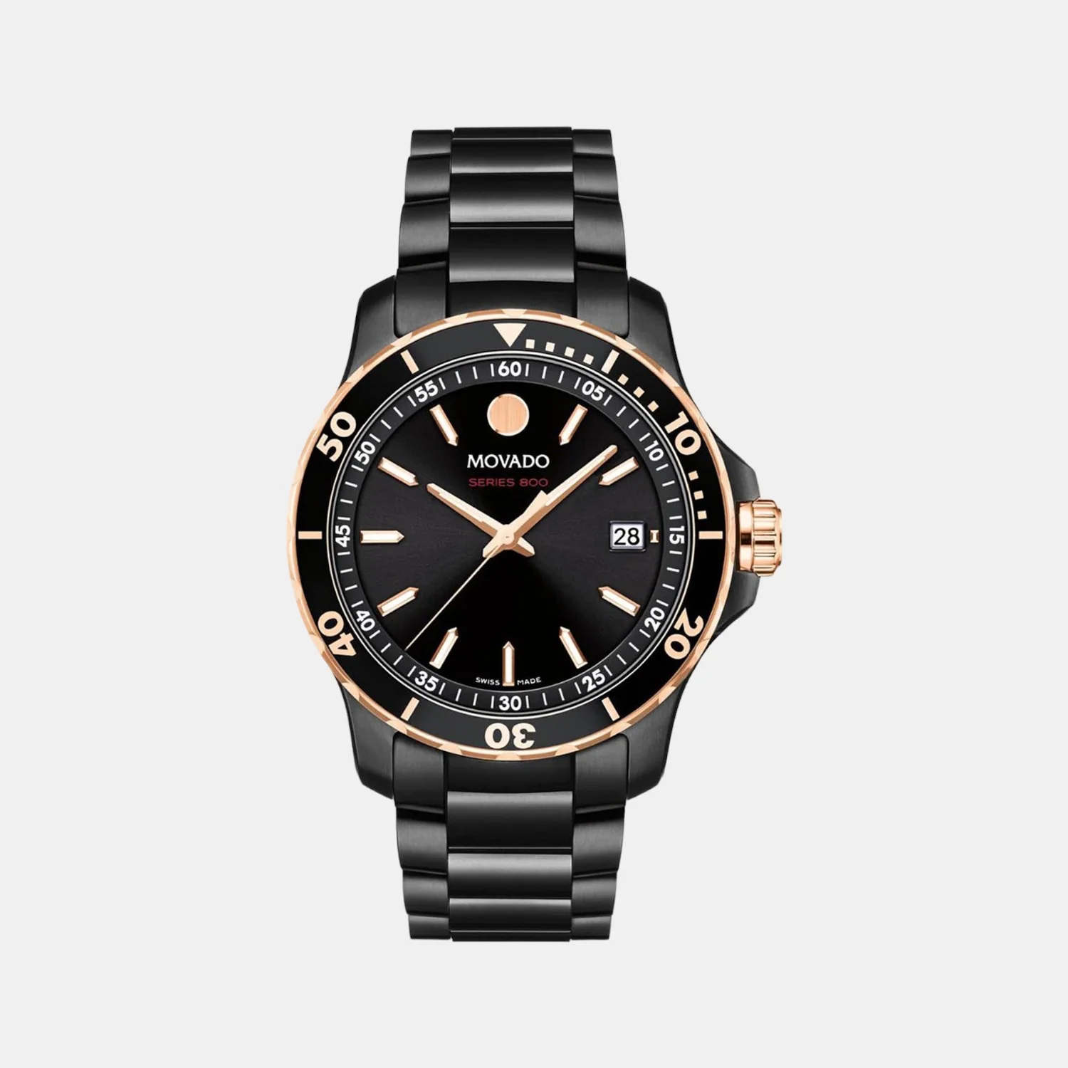 Series 800 Men Quartz Black Dial Analog Stainless Steel Watch 2600162