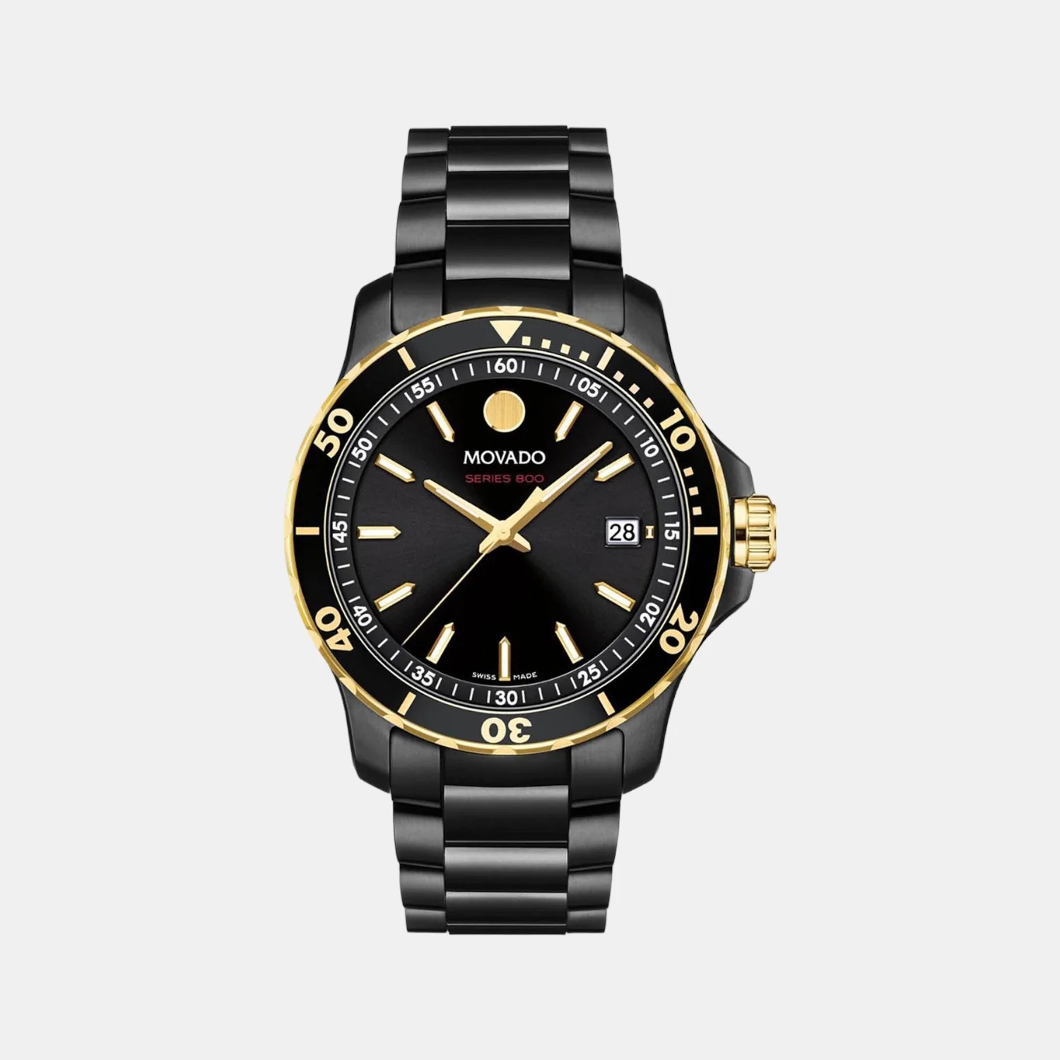 Series 800 Men Quartz Black Dial Chronograph Stainless Steel Watch 2600161
