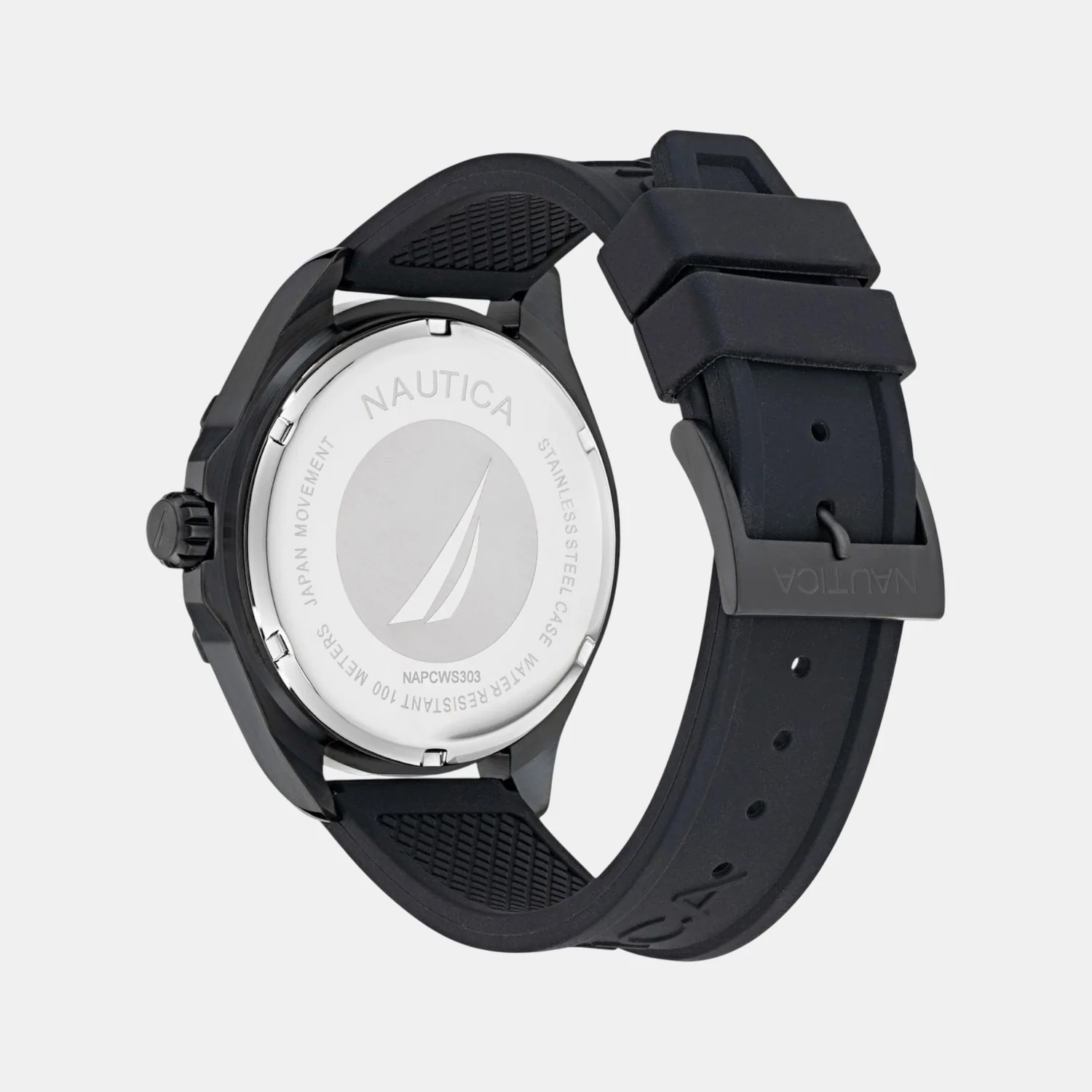 Clearwater Beach Men Quartz Black Dial Analog Silicone Watch NAPCWS303 - Image 2