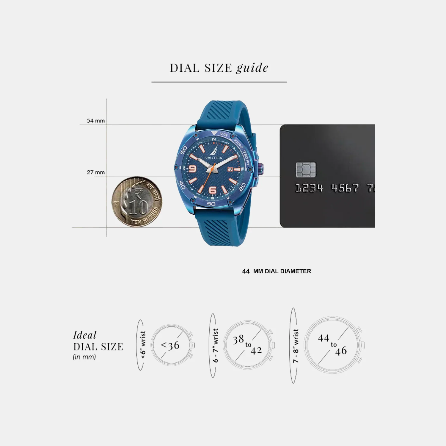 Men Quartz Blue Dial Analog Silicone Watch NAPTCF201 - Image 4