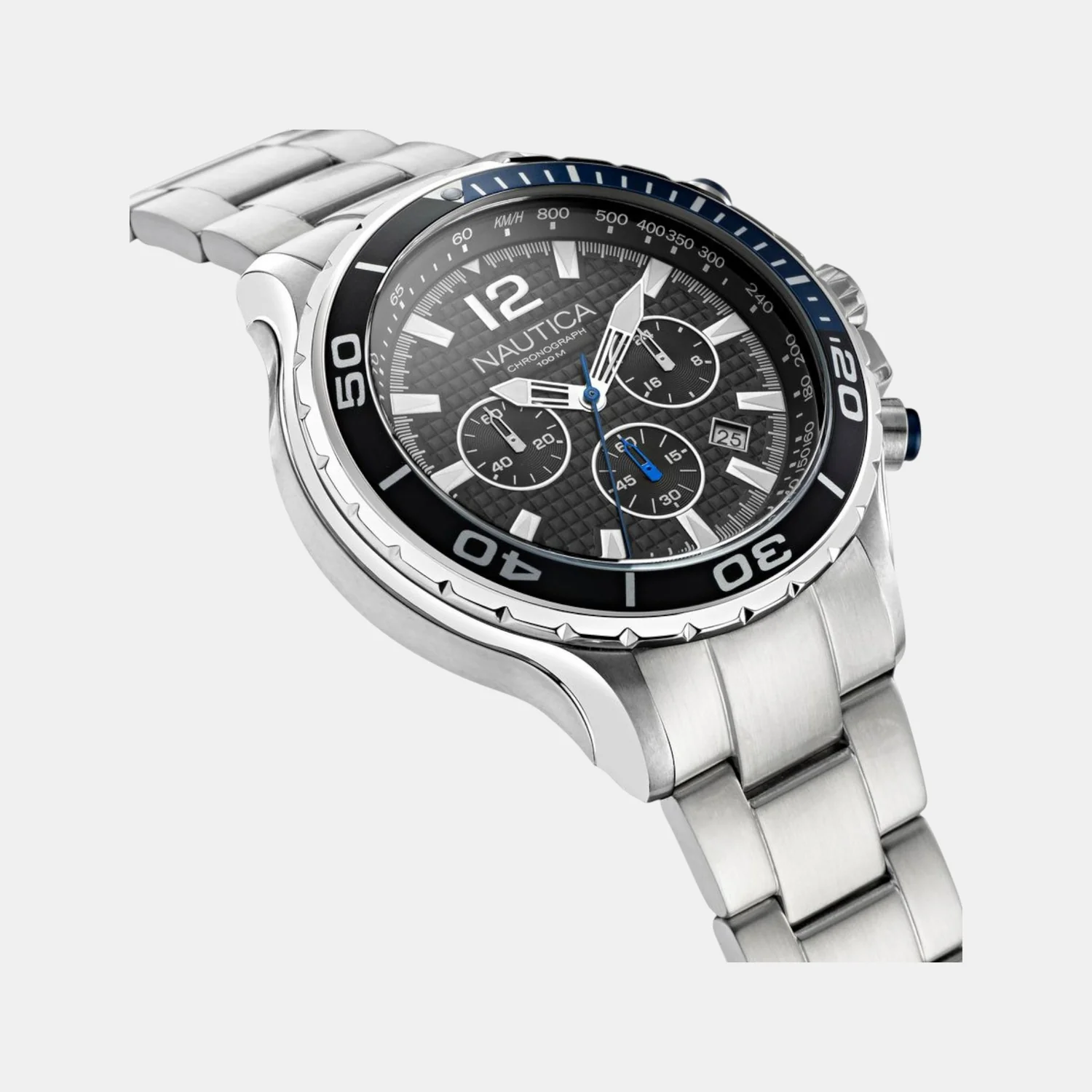 Nst Men Quartz Black Dial Analog Stainless Steel Watch NAPNSTF14 - Image 2