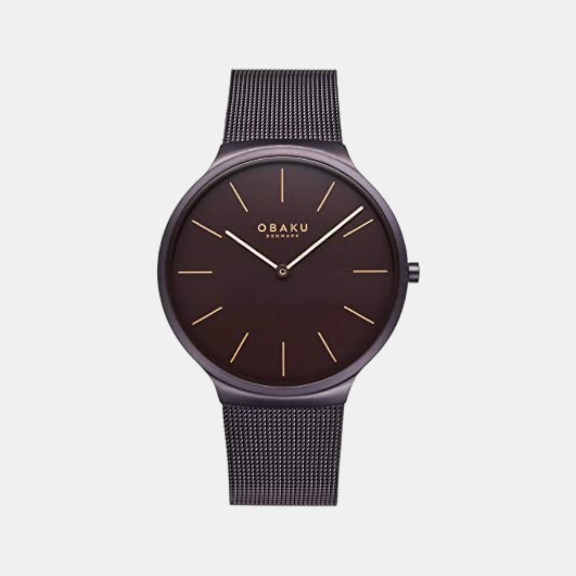 Ark Brunette Men Quartz Brown Dial Analog Stainless Steel Watch V240GXNNMN