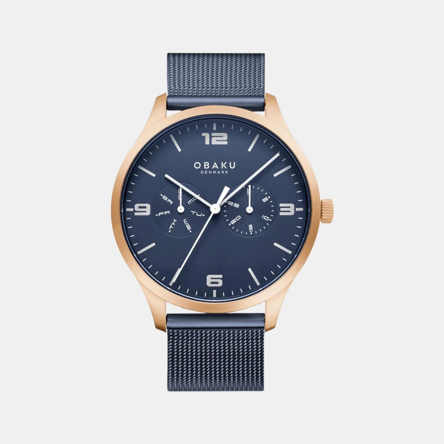Ask Ocean Men Quartz Blue Dial Analog Stainless Steel Watch V249GMVLML - Image 2