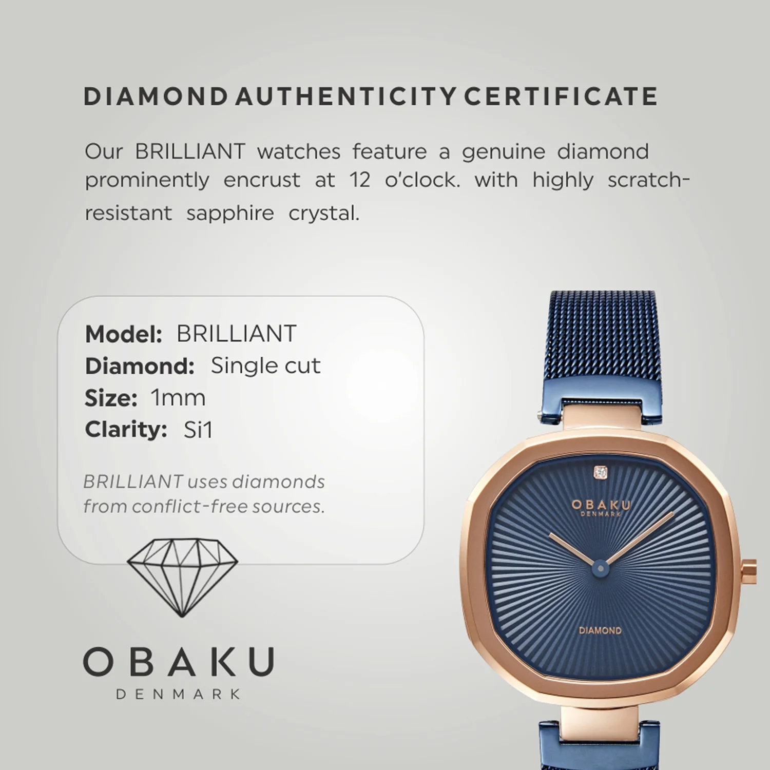 Brilliant Women Quartz Blue Dial Analog Stainless Steel Watch V277LXVLML - Image 6