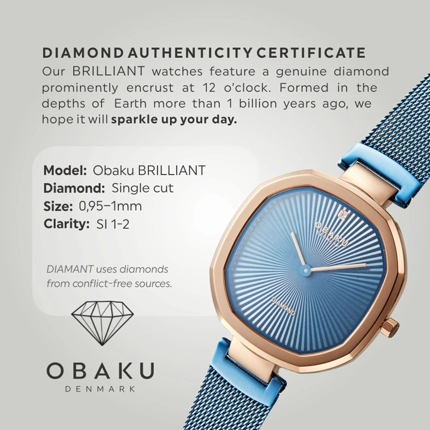 Brilliant Women Quartz Blue Dial Analog Stainless Steel Watch V277LXVMMA - Image 4