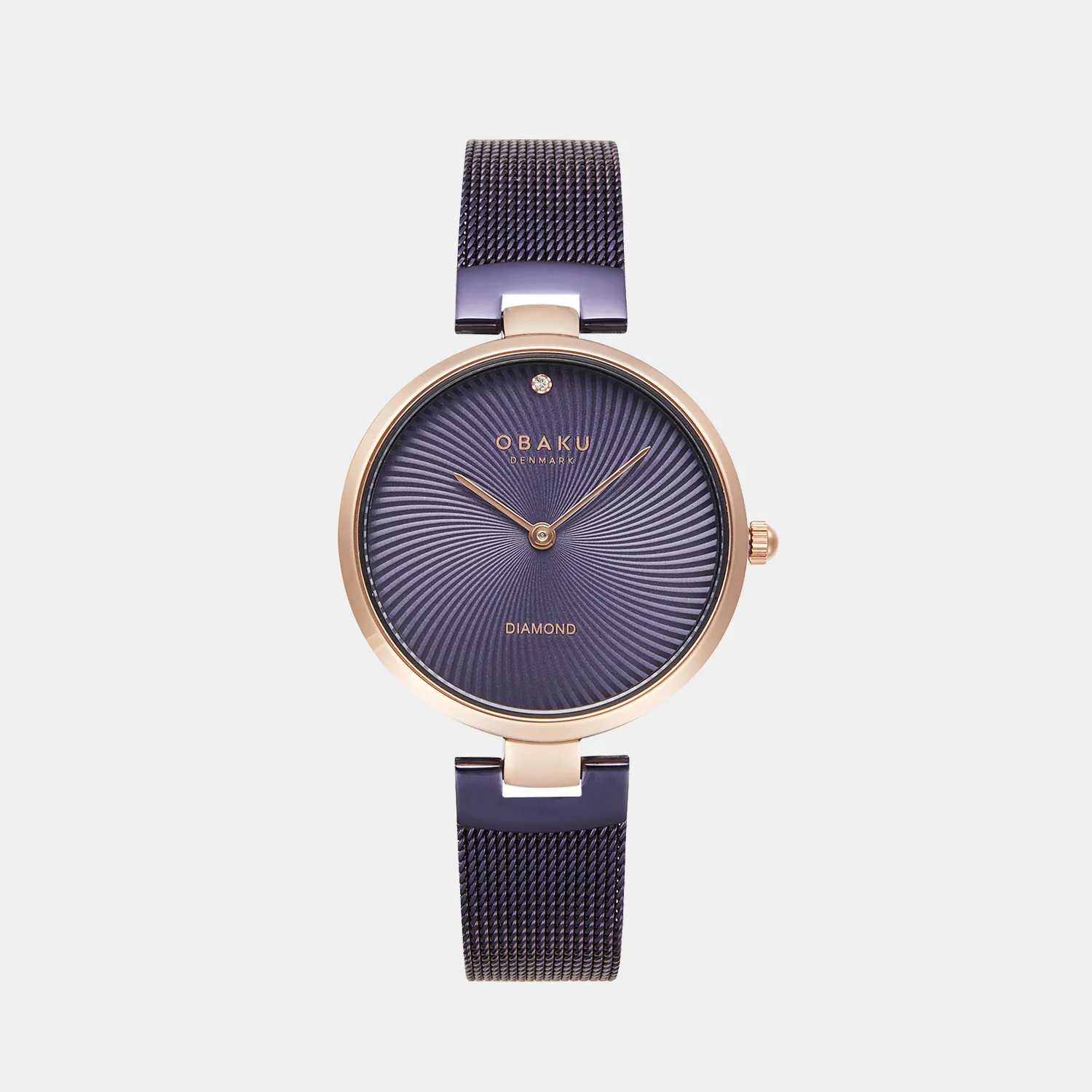 Diamant Violet Women Quartz Purple Dial Analog Stainless Steel Watch V256LXVQMQ - Image 2