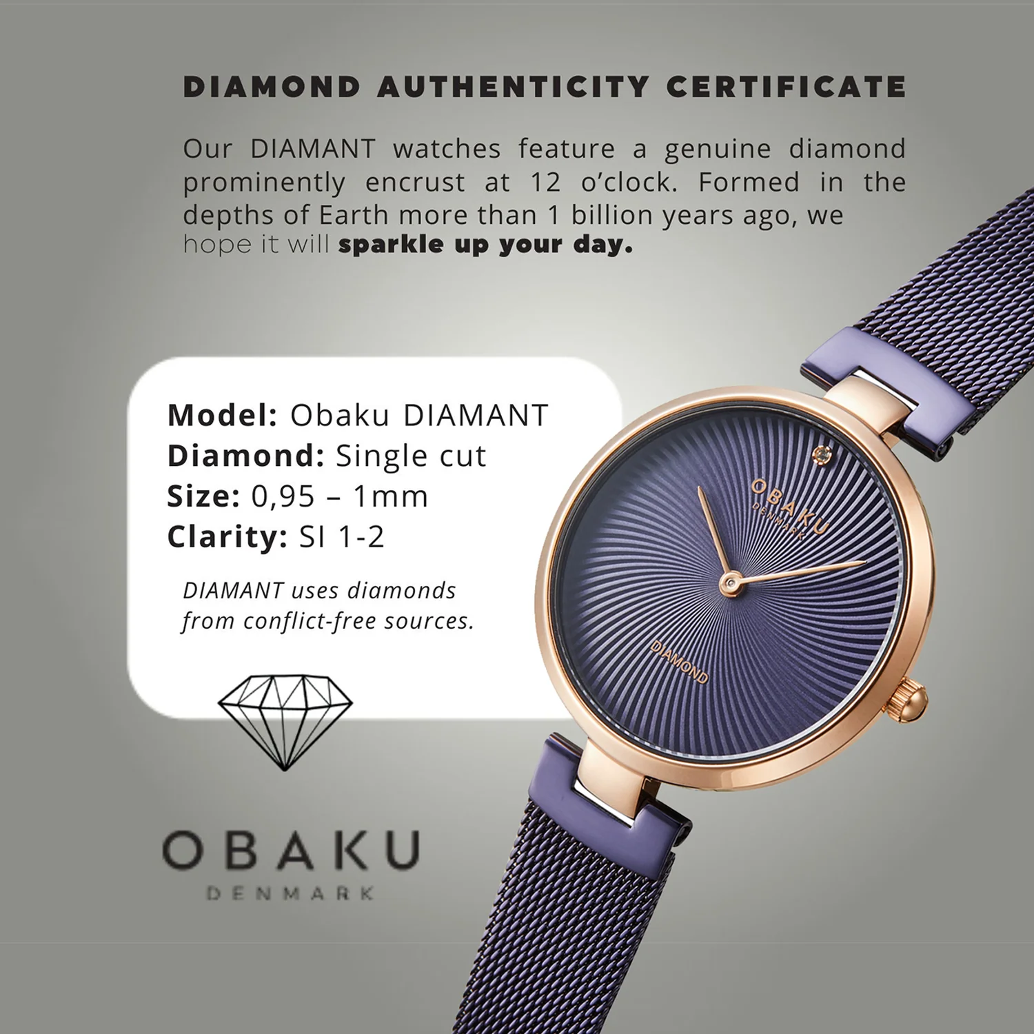 Diamant Violet Women Quartz Purple Dial Analog Stainless Steel Watch V256LXVQMQ - Image 6