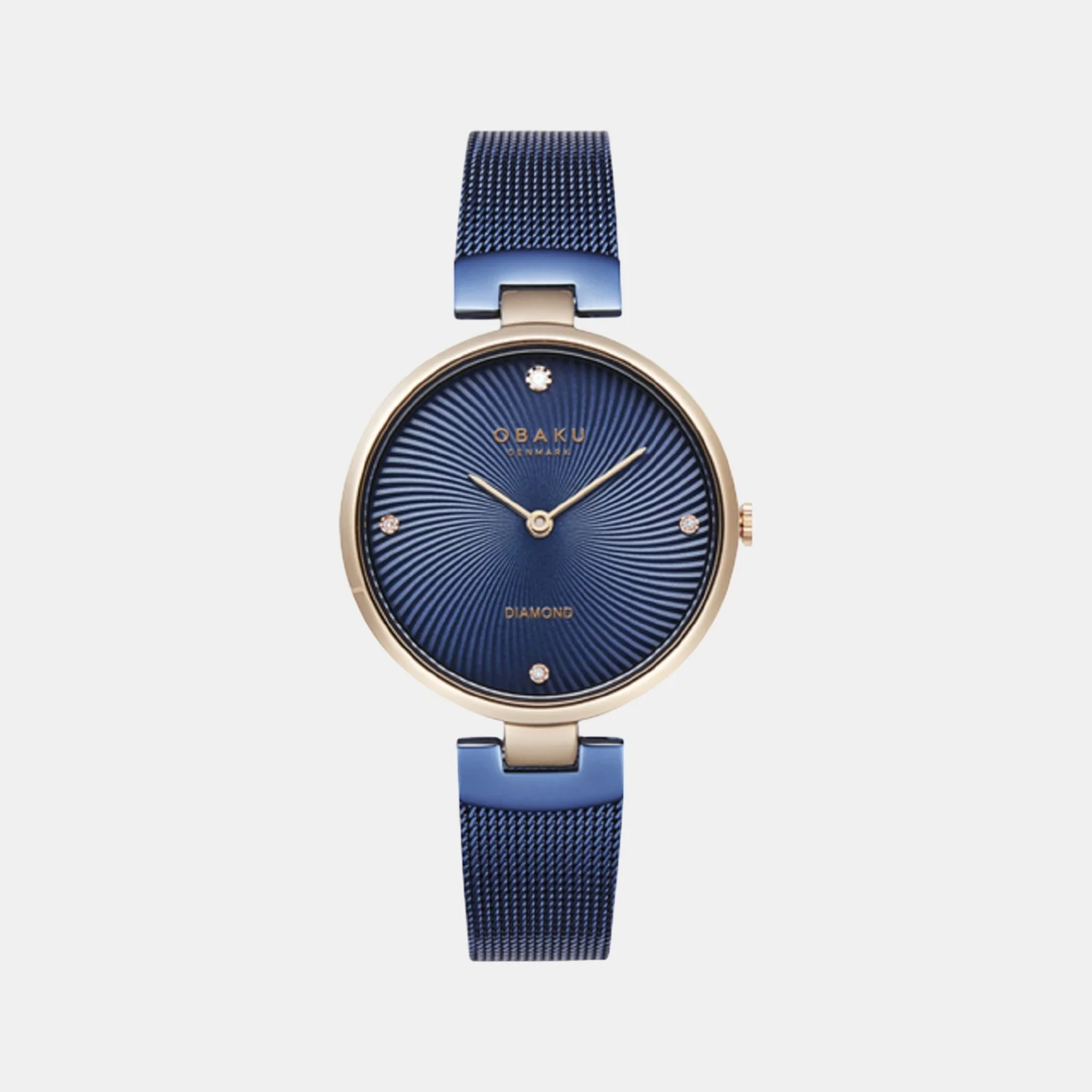 Diamant Women Quartz Blue Dial Analog Mesh Watch V256LXVLML-DD