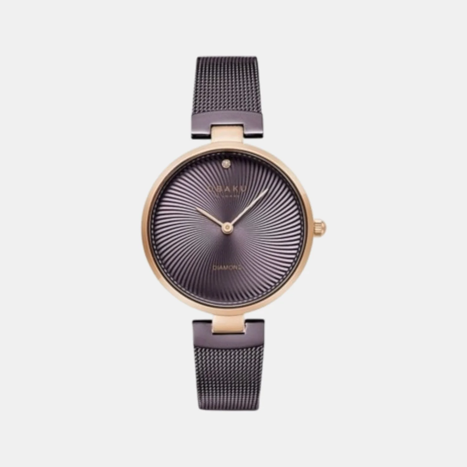 Diamant Women Quartz Purple Dial Analog Mesh Watch V256LXVNMN