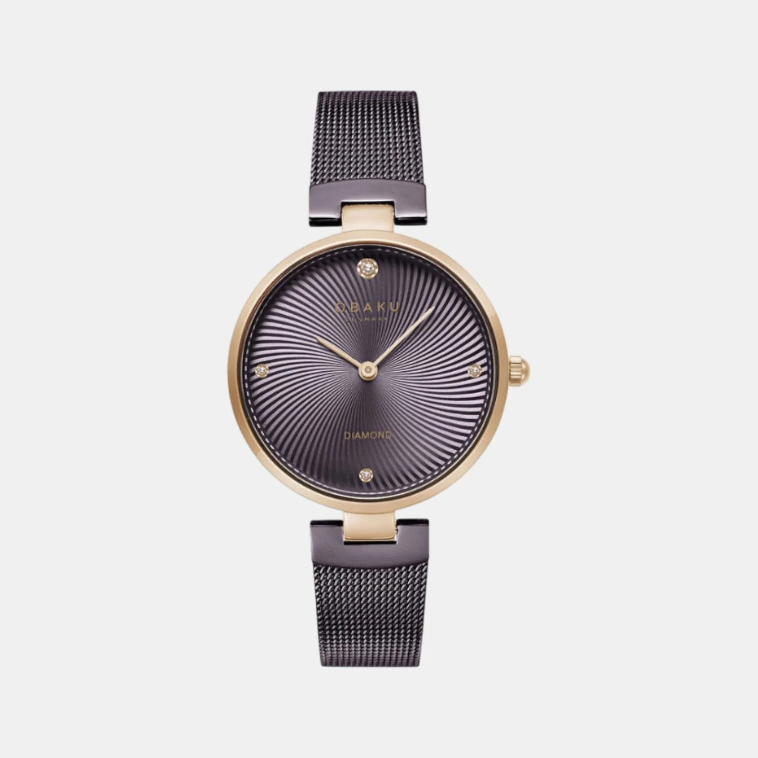 Diamant Women Quartz Brown Dial Analog Mesh Watch V256LXVNMN-DD