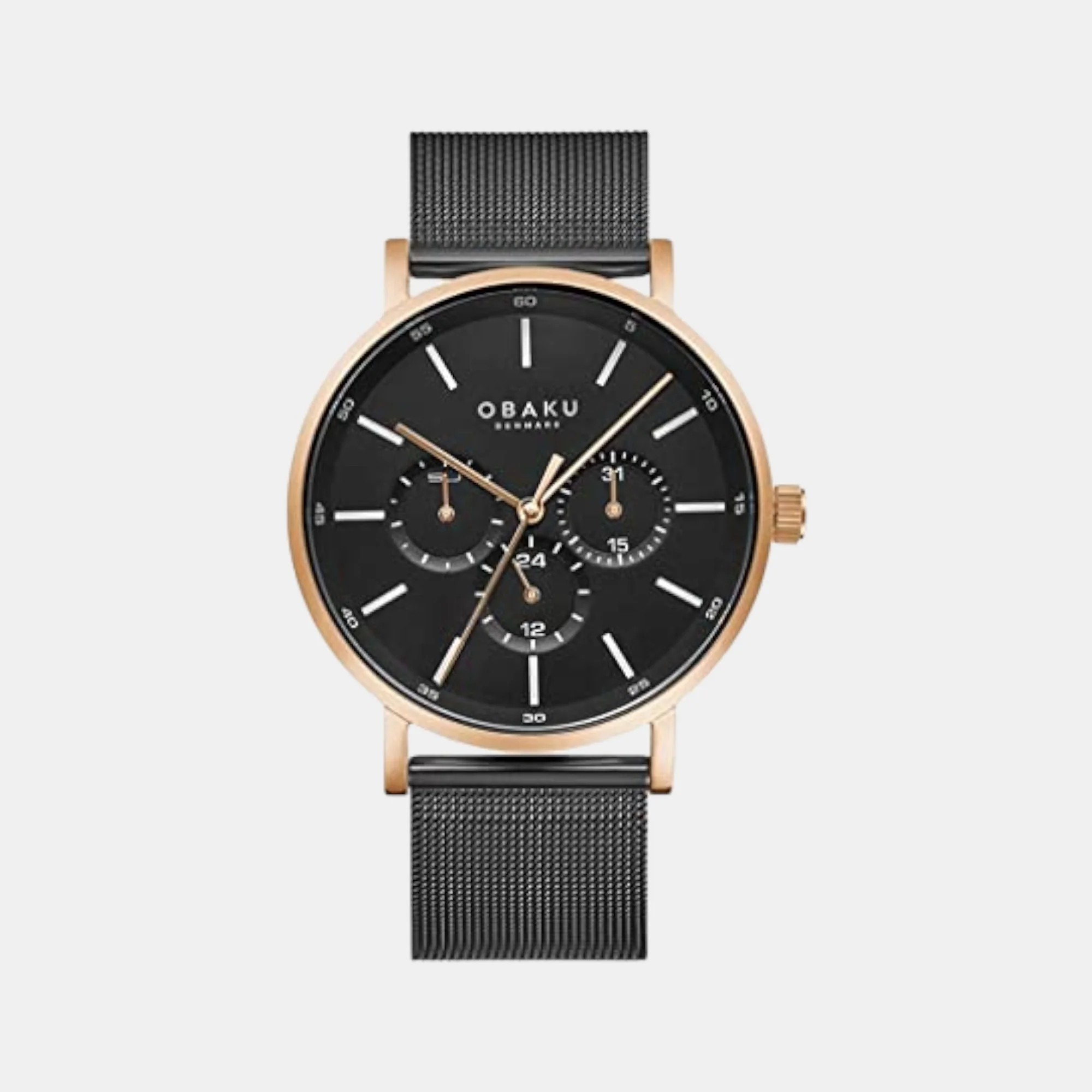 Ege Night Men Quartz Black Dial Analog Stainless Steel Watch V246GMVBMB