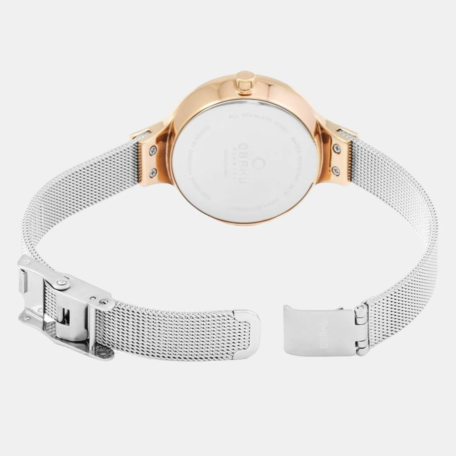 Eng Rose-Bi Women Quartz White Dial Analog Stainless Steel Watch V201LDVWMC - Image 3