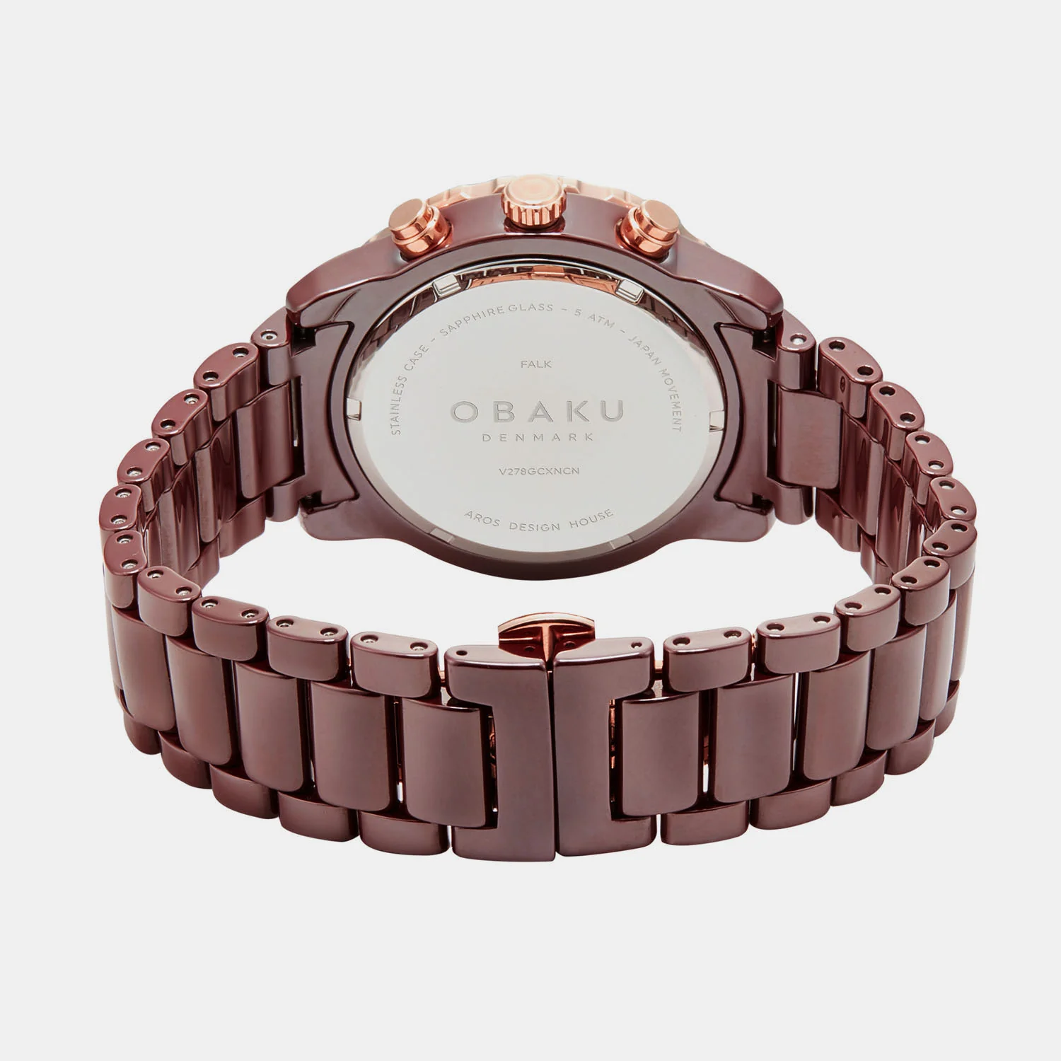 Falk Men Quartz Brown Dial Analog Ceramic Watch V278GCXNCN - Image 4