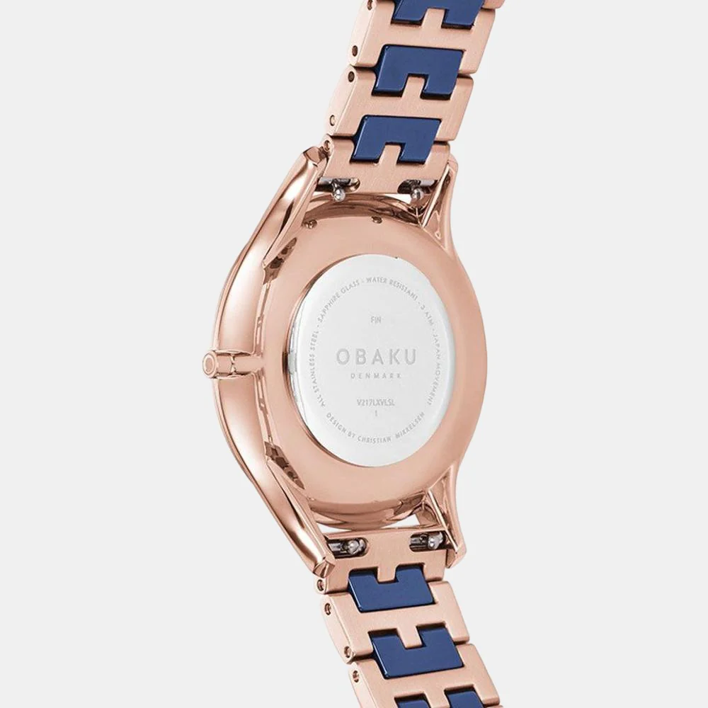 Fin Sunset Women Quartz Blue Dial Analog Stainless Steel Watch V217LXVLSL - Image 5