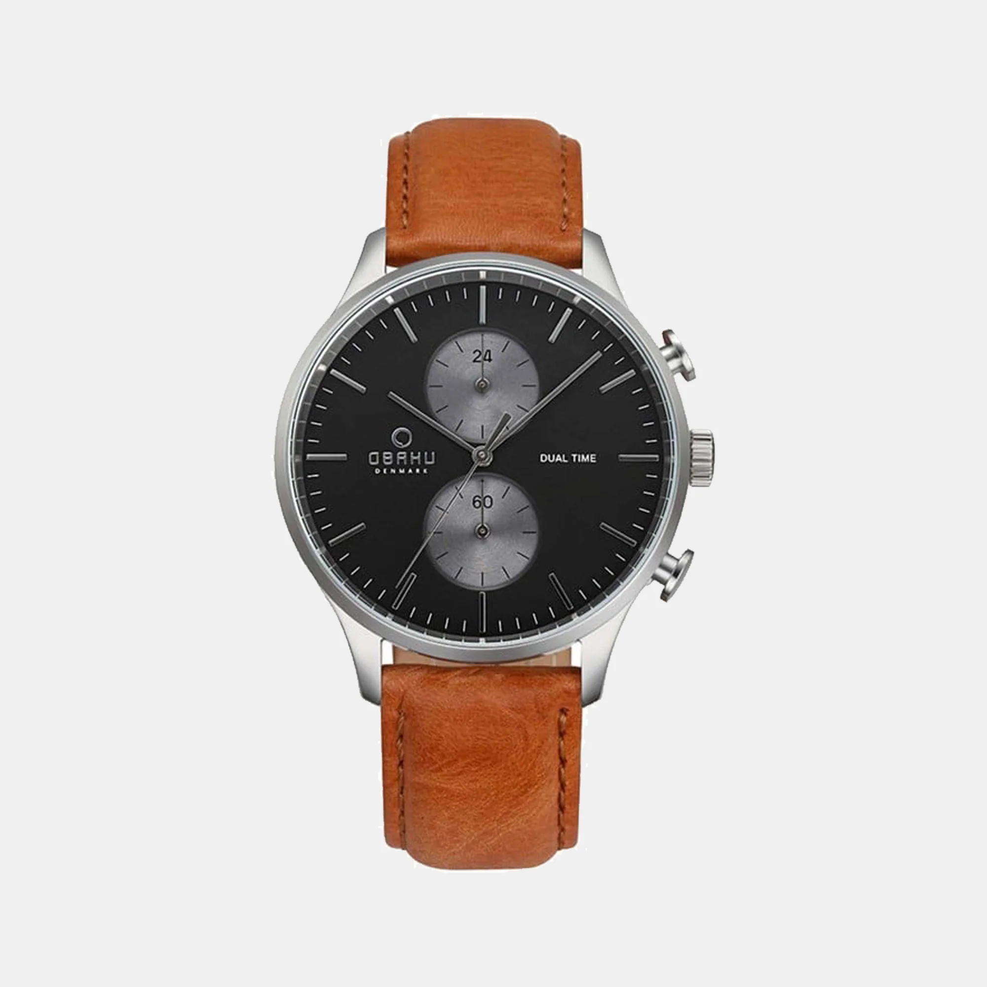 Gran Camel Men Quartz Black Dial Analog Leather Watch V196GUCURZ