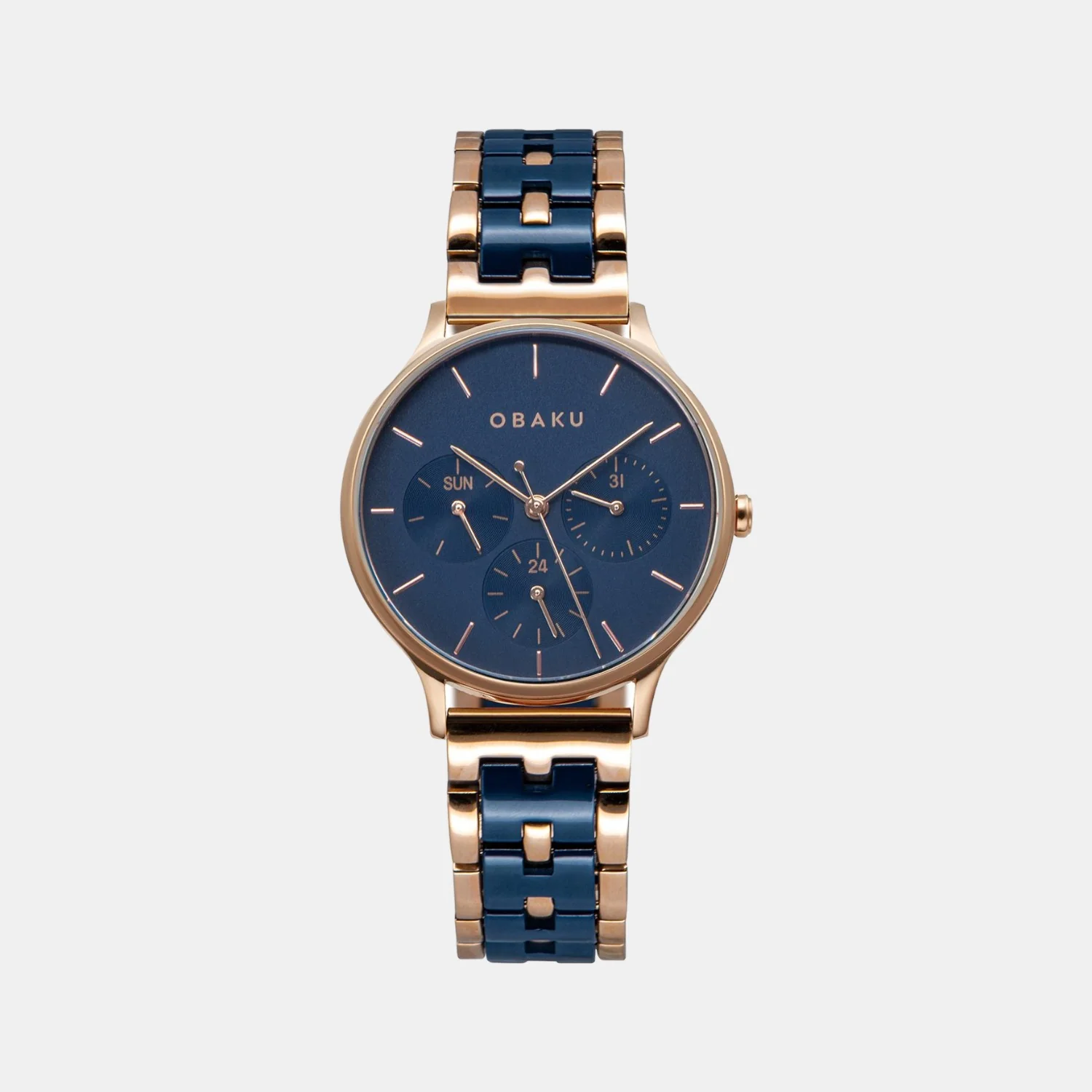 Lind Sunset Women Quartz Blue Dial Analog Stainless Steel Watch V212LMVLSL