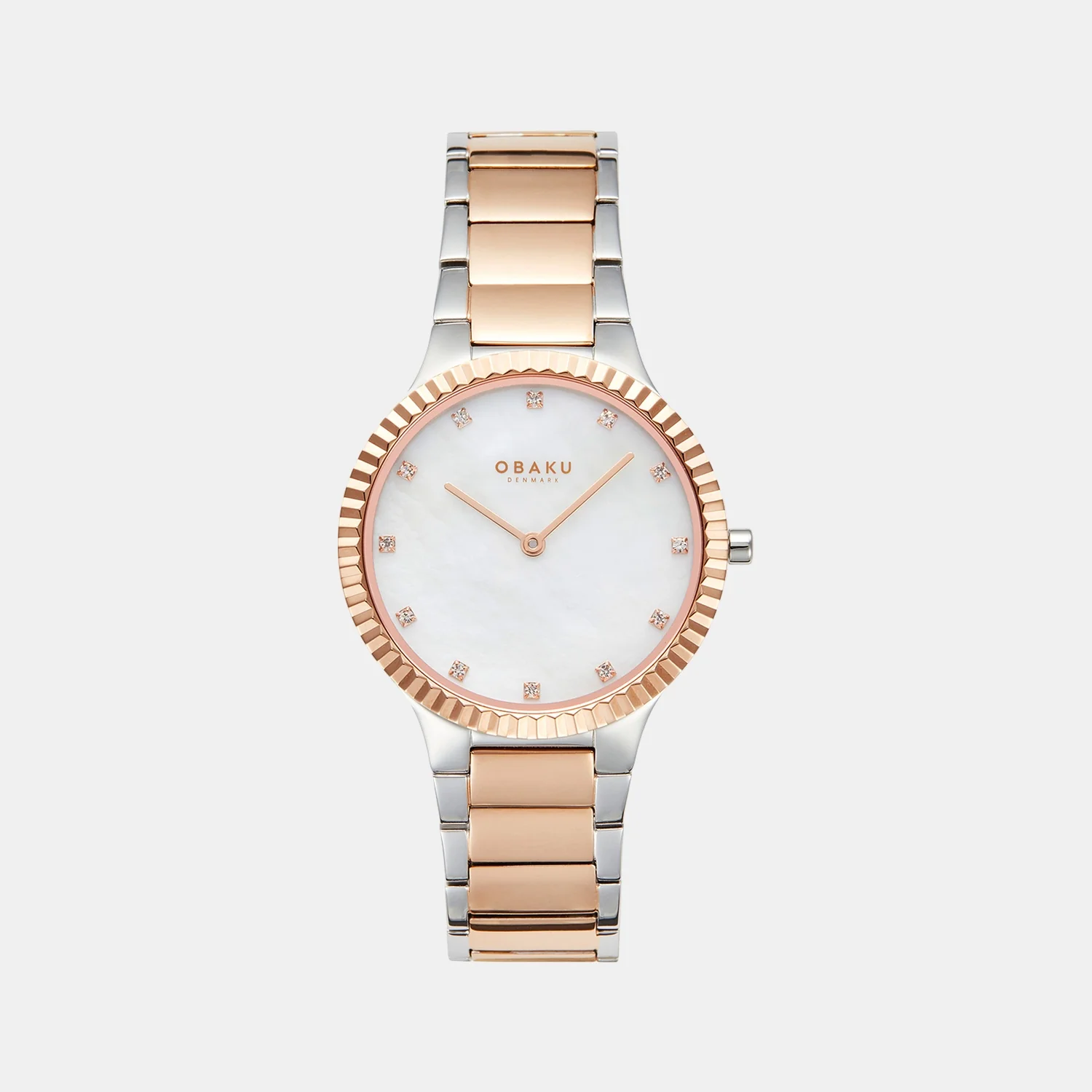 Linje Lille Cherrywood Women Quartz White Dial Analog Stainless Steel Watch V292LXZWSH