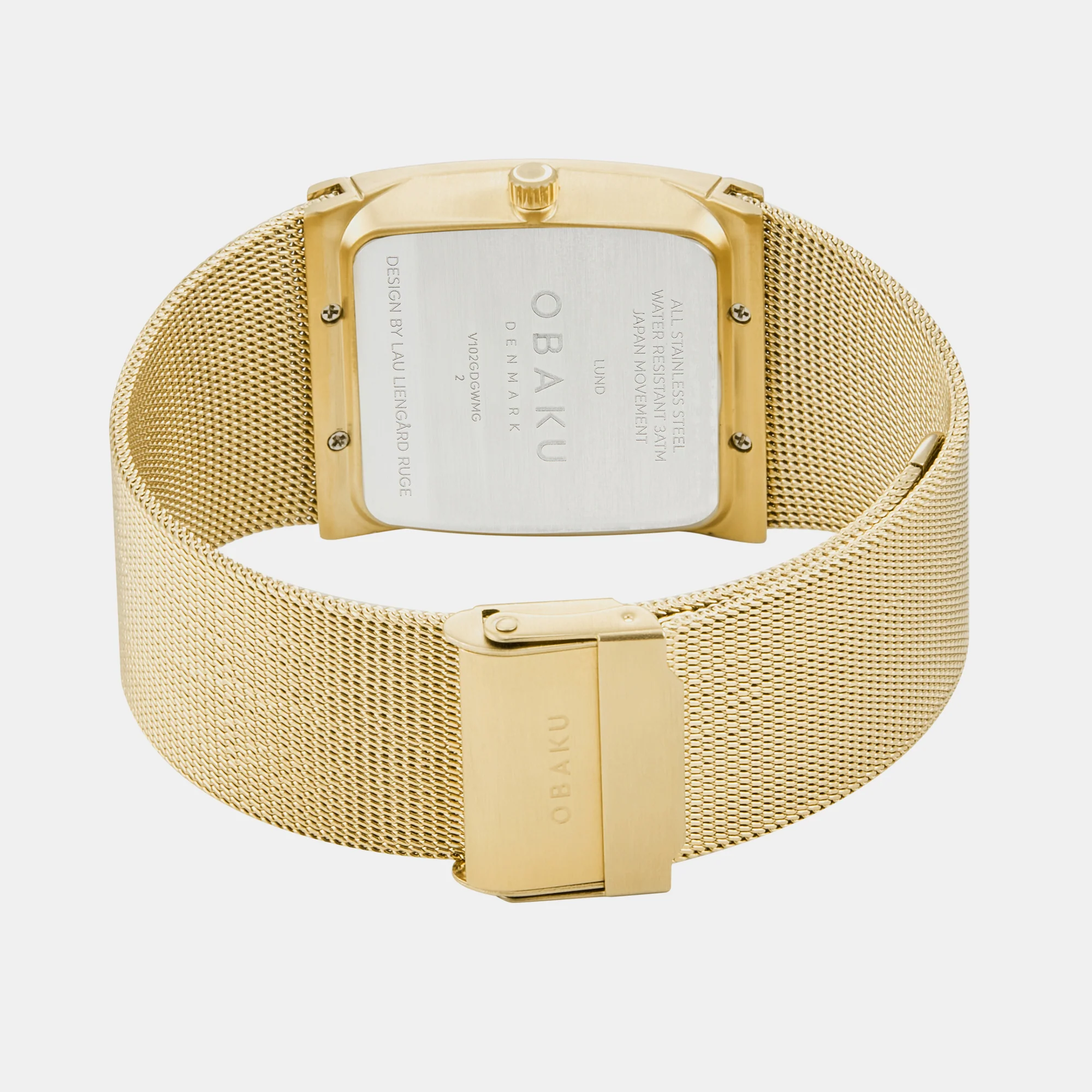 Lund Gold Men Quartz White Dial Analog Stainless Steel Watch V102GDGWMG - Image 3