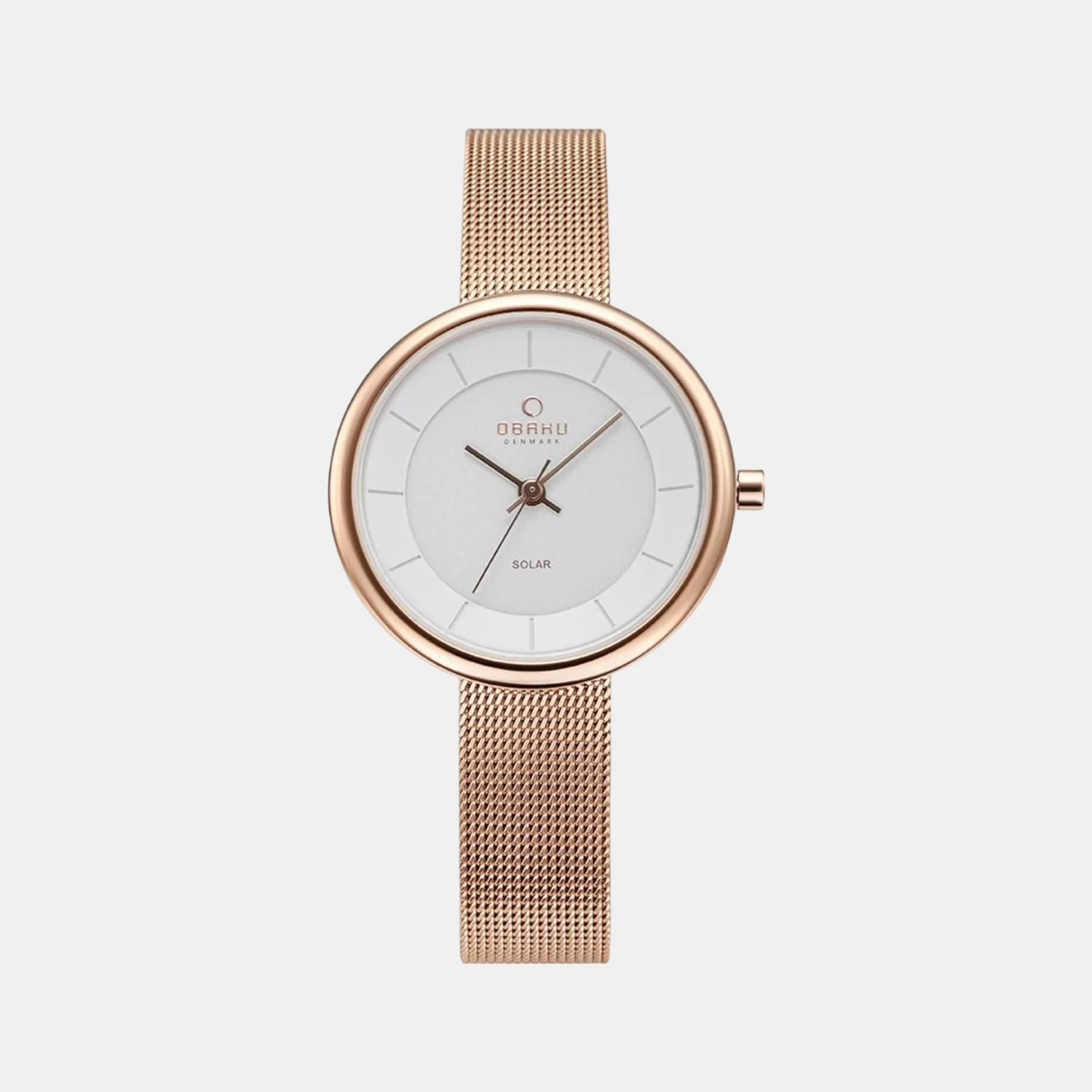 Lys Rose Solar Women Solar White Dial Analog Stainless Steel Watch V206LRVWMV