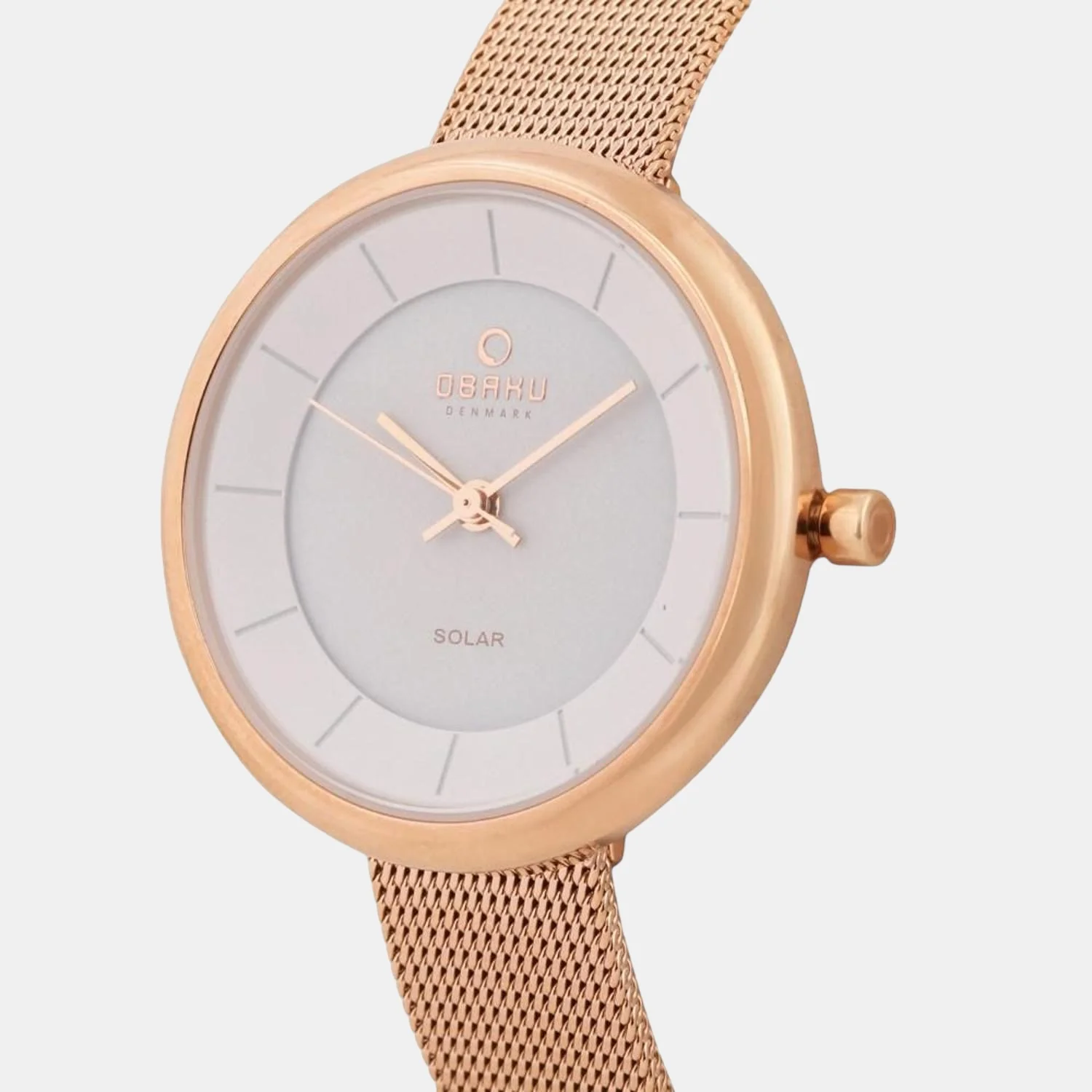 Lys Rose Solar Women Solar White Dial Analog Stainless Steel Watch V206LRVWMV - Image 3