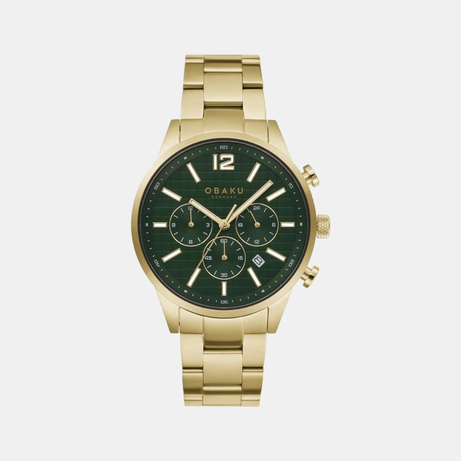 Men Quartz Green Dial Chronograph Stainless Steel Watch V205GUGESG1