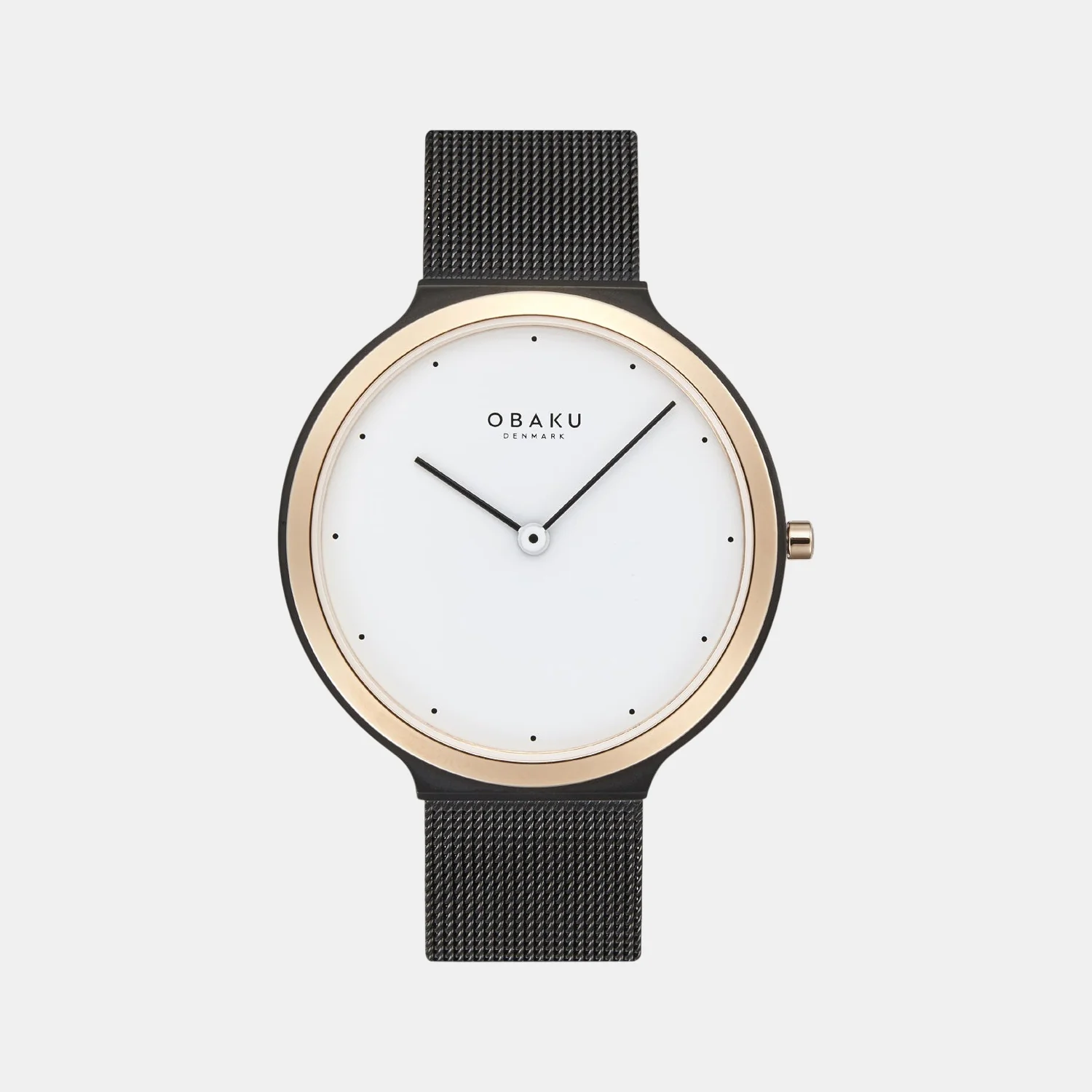 Satin Tuscany Men Quartz White Dial Analog Mesh Watch V269GXMWMB