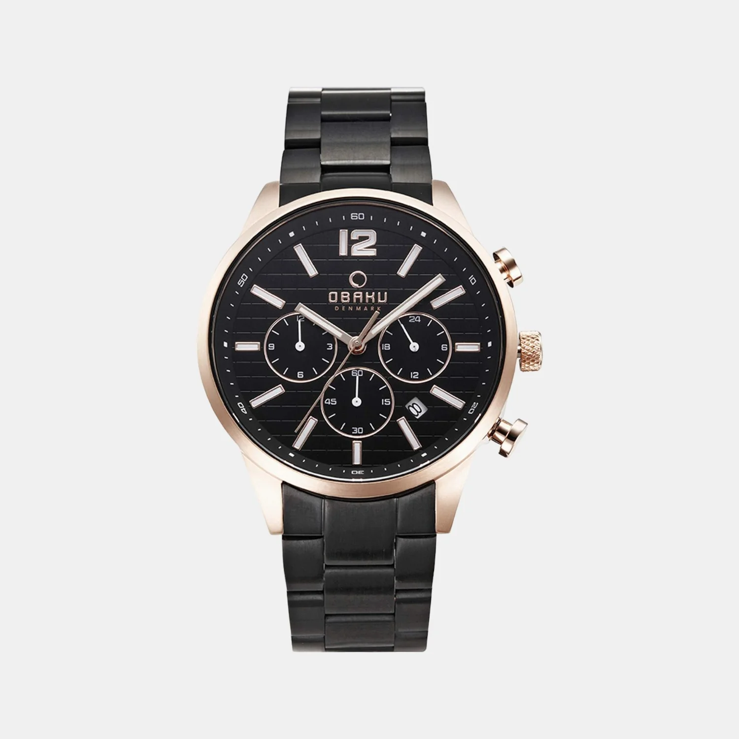 Skov Ink Men Quartz Black Dial Analog Stainless Steel Watch V205GUVBSB