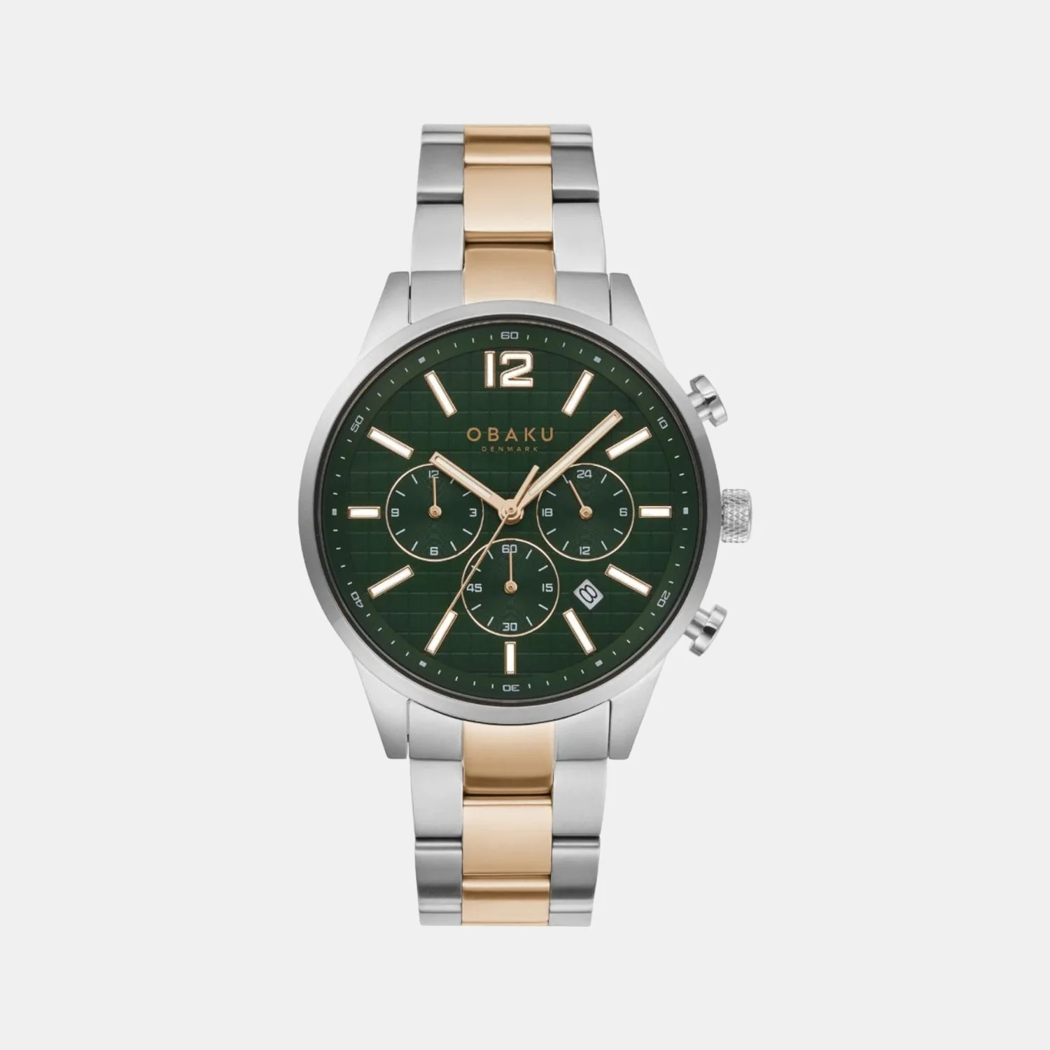 Skov Men Quartz Green Dial Chronograph Stainless Steel Watch V205GUCESH
