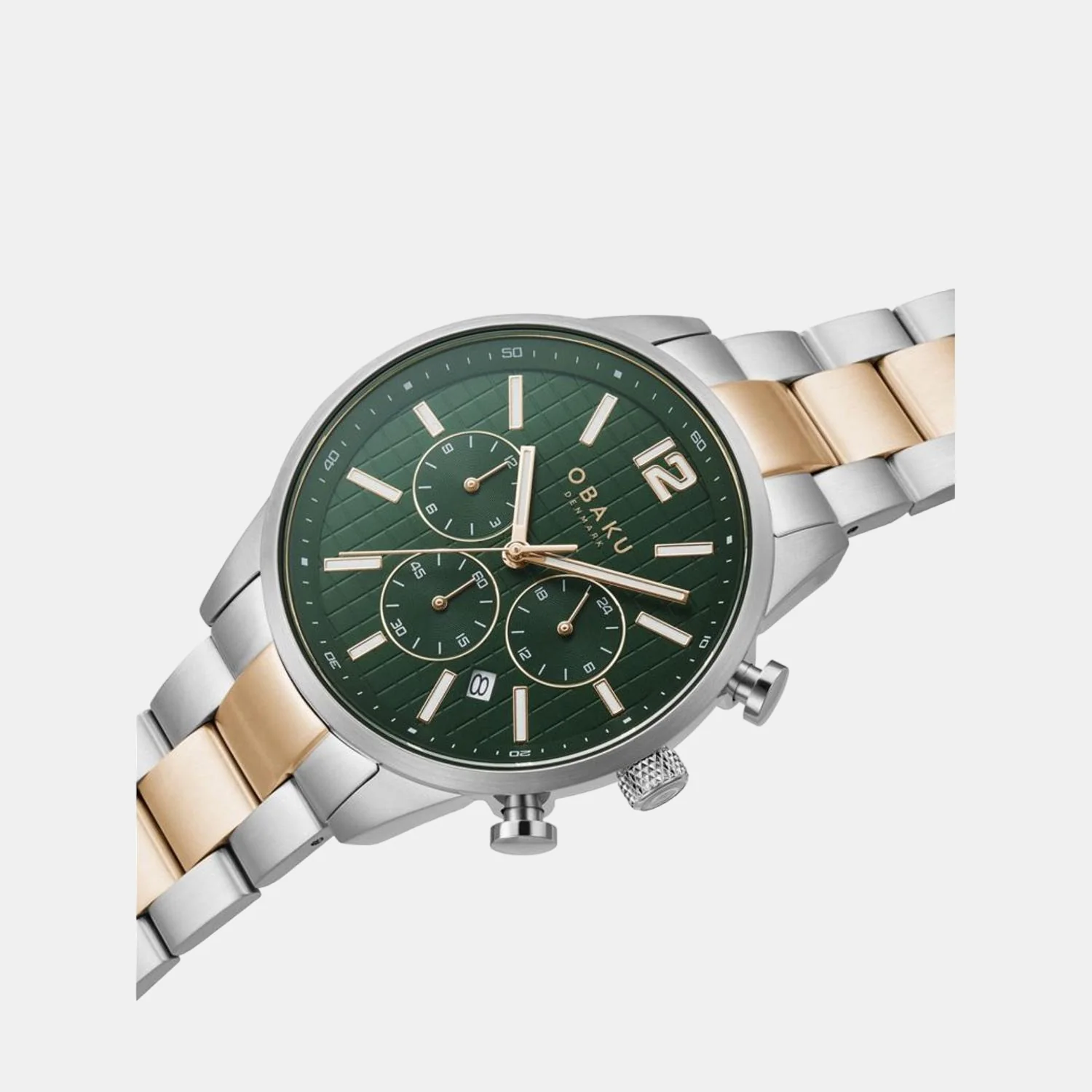 Skov Men Quartz Green Dial Chronograph Stainless Steel Watch V205GUCESH - Image 2
