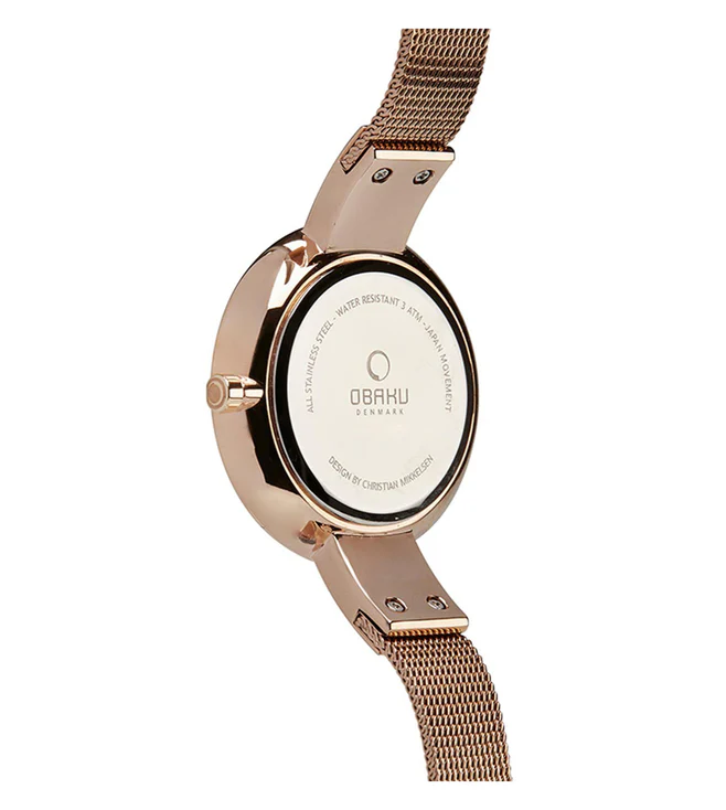 Sol Rose Women Quartz White Dial Analog Mesh Watch V149LXVIMV - Image 4