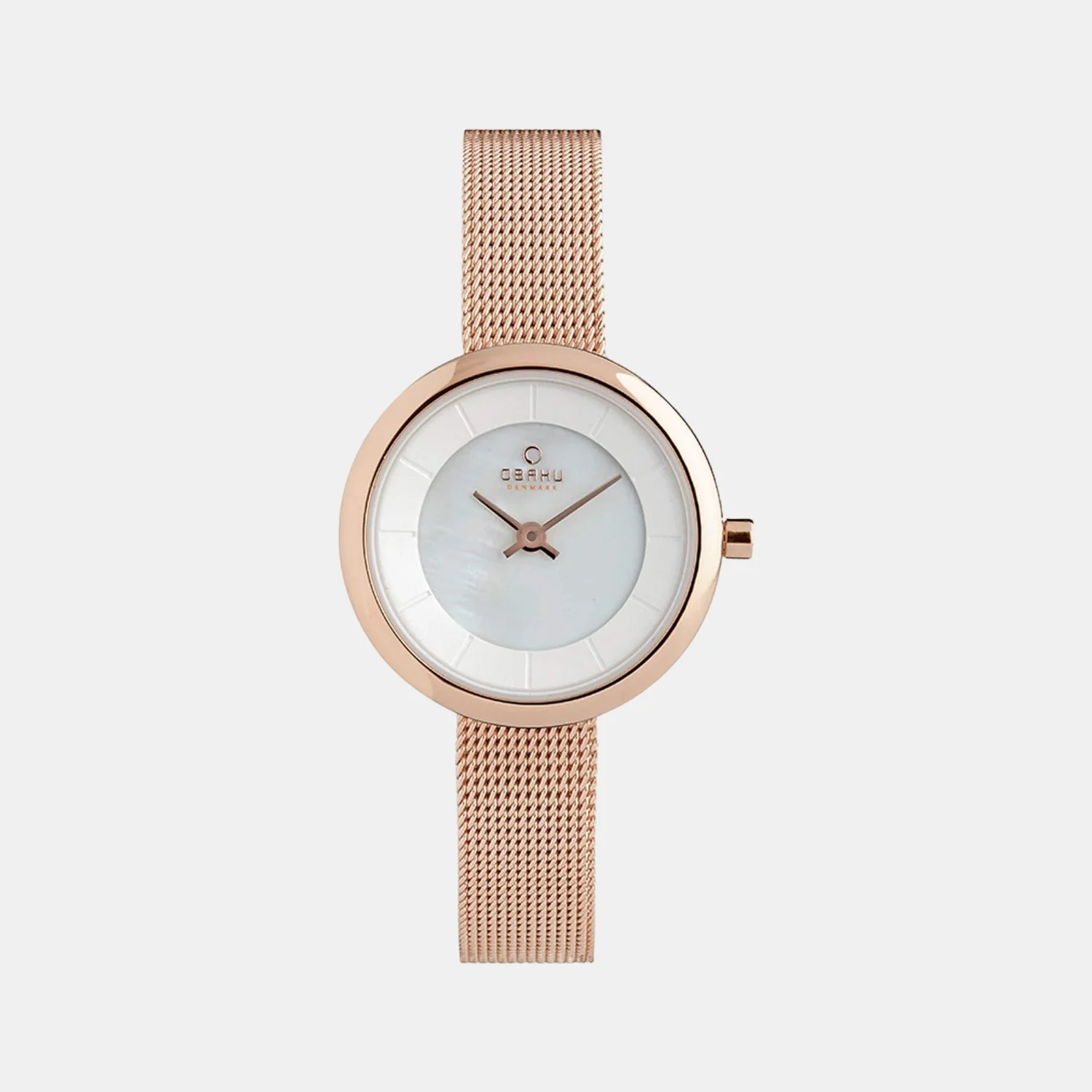 Stille Rose Women Quartz White Dial Analog Stainless Steel Watch V146LXVWMV
