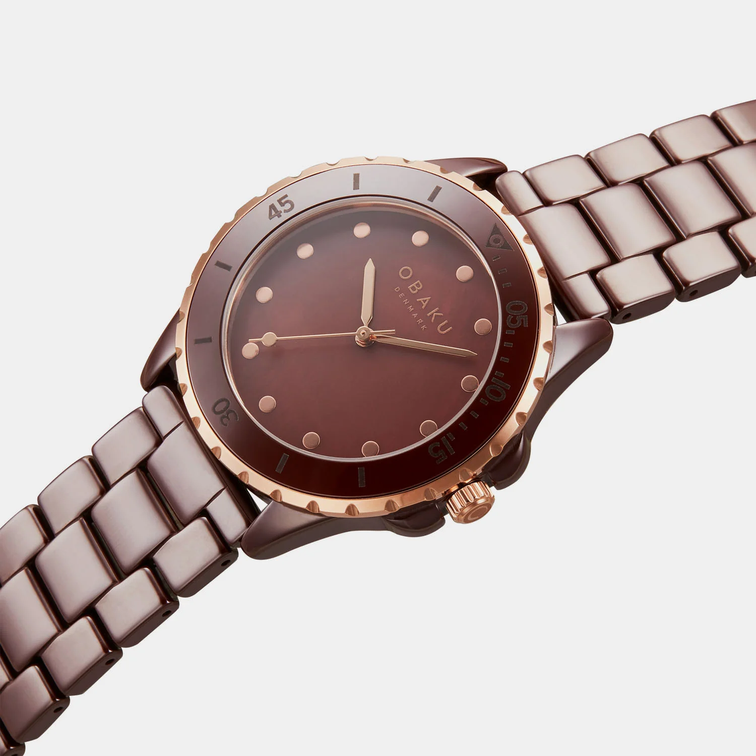 Urt Lille Women Quartz Brown Dial Analog Ceramic Watch V279LXXNCN - Image 2