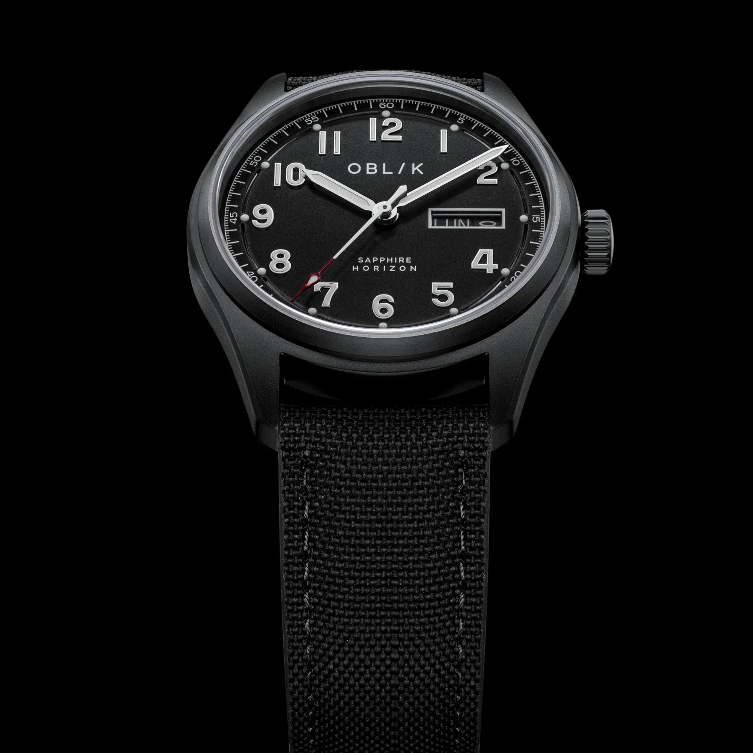 Horizon Men Quartz Black Dial Analog Fabric Watch - Image 2