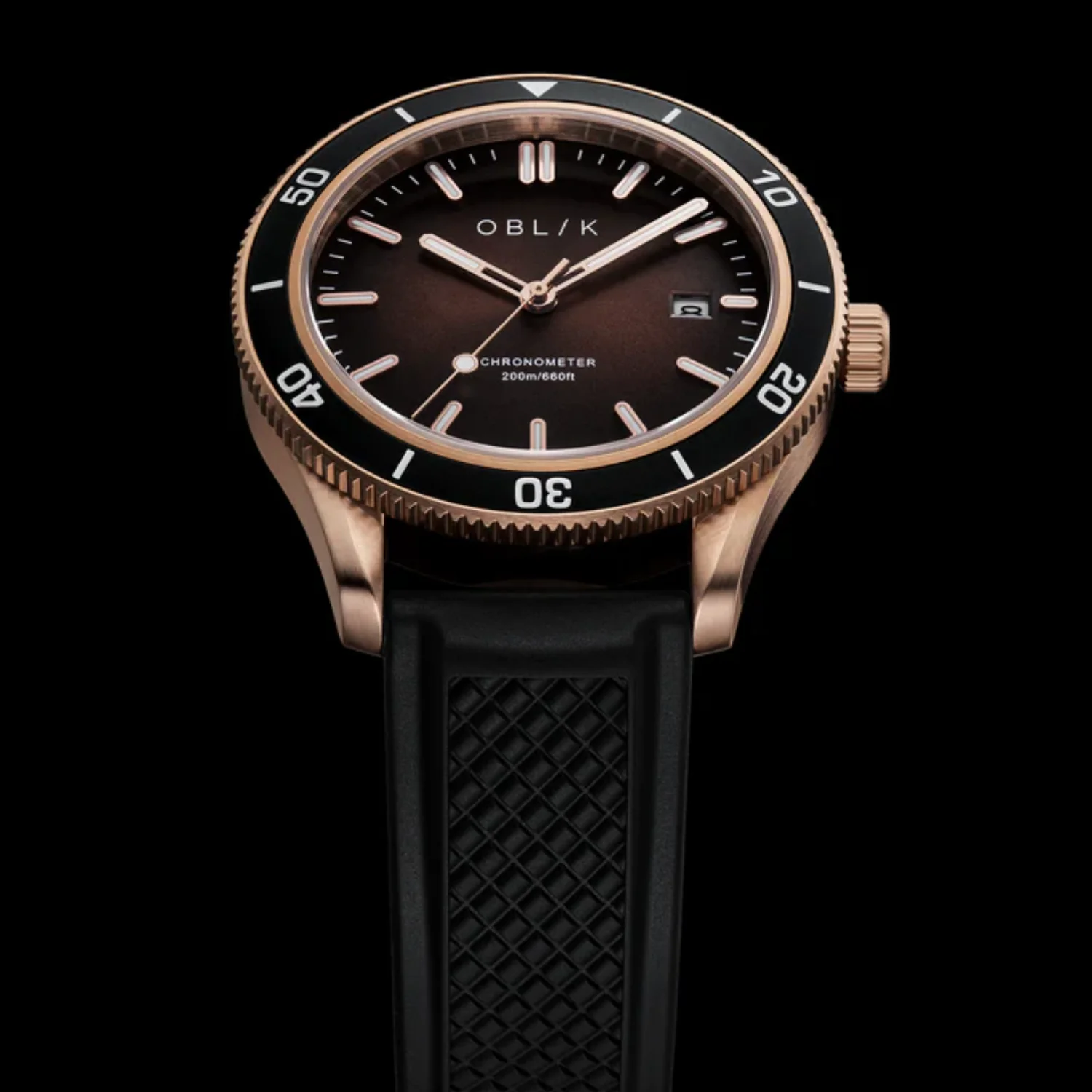 Sealion Men Automatic Brown Dial Analog Silicone Watch - Image 2