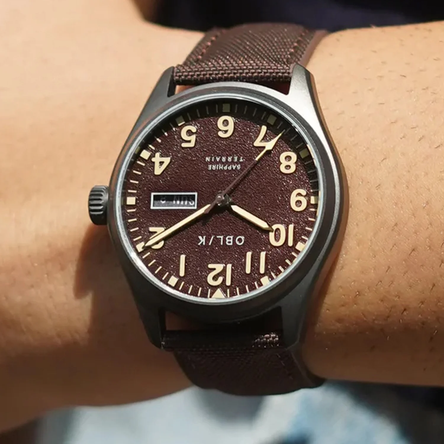 Terrain Men Quartz Brown Dial Analog Fabric Watch Terrain - Image 5